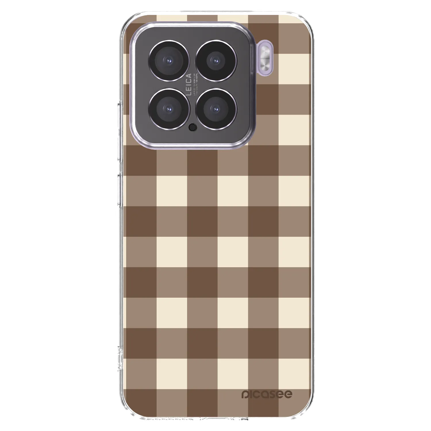 Picasee silikonska prozirna maskica za Xiaomi 15 - Brown grid