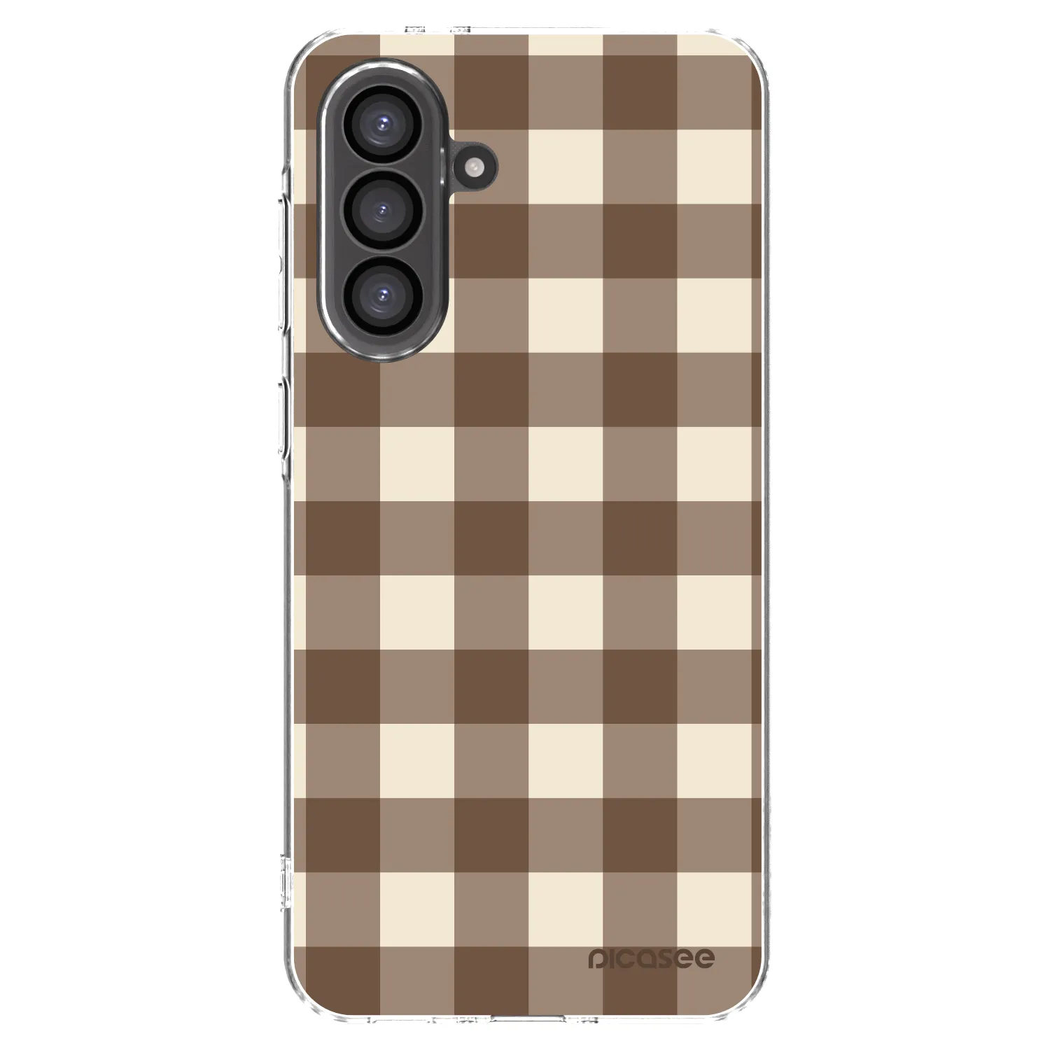 Picasee silikonska prozirna maskica za Samsung Galaxy A56 5G A566B - Brown grid