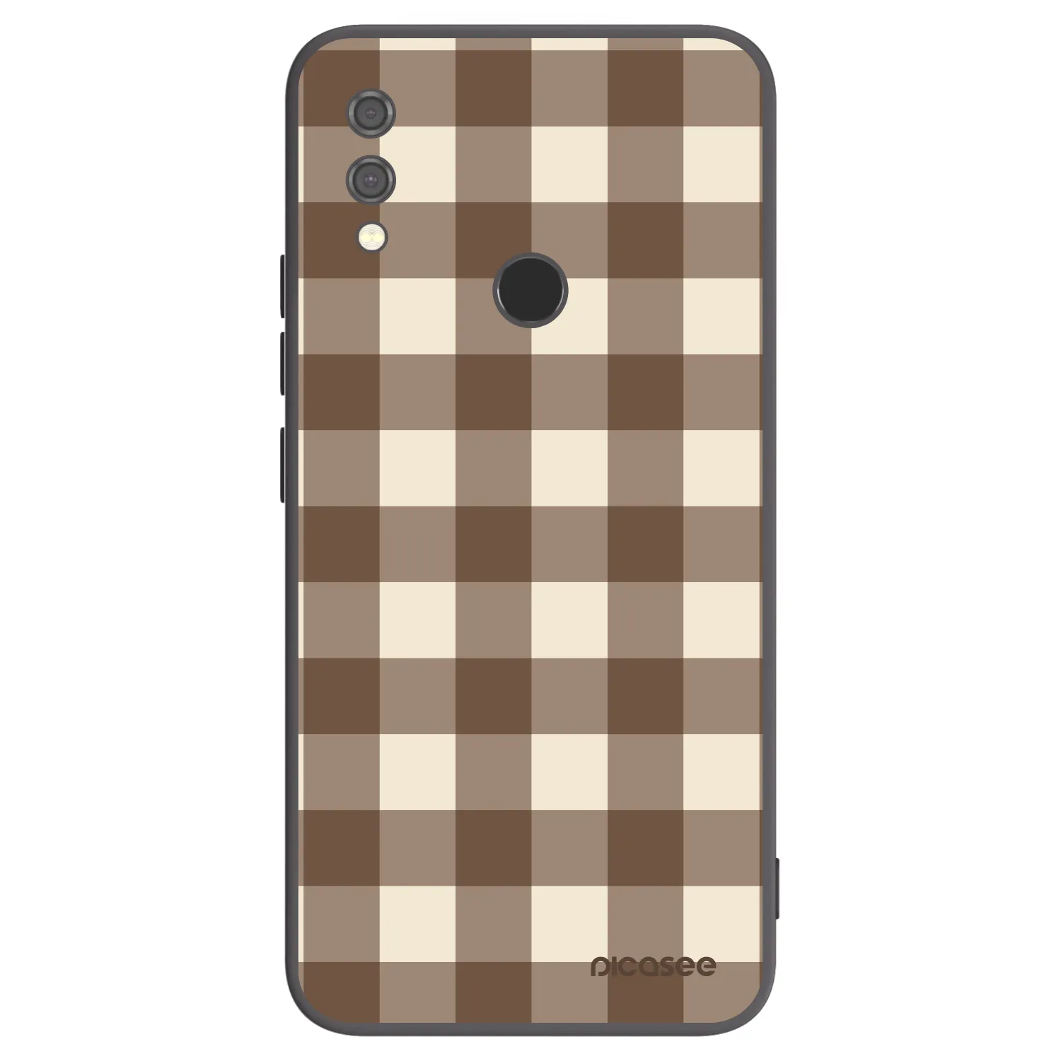 Picasee crna silikonska maskica za Xiaomi Redmi Note 7 - Brown grid