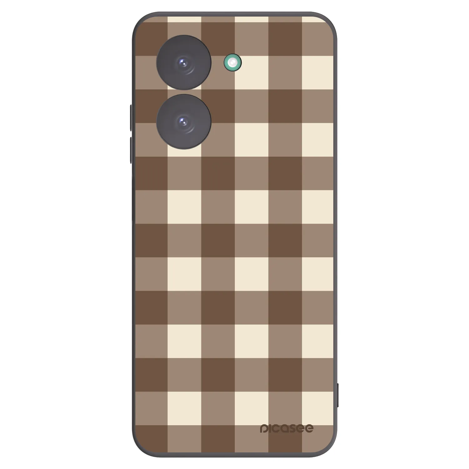 Picasee crna silikonska maskica za Xiaomi Redmi A5 - Brown grid
