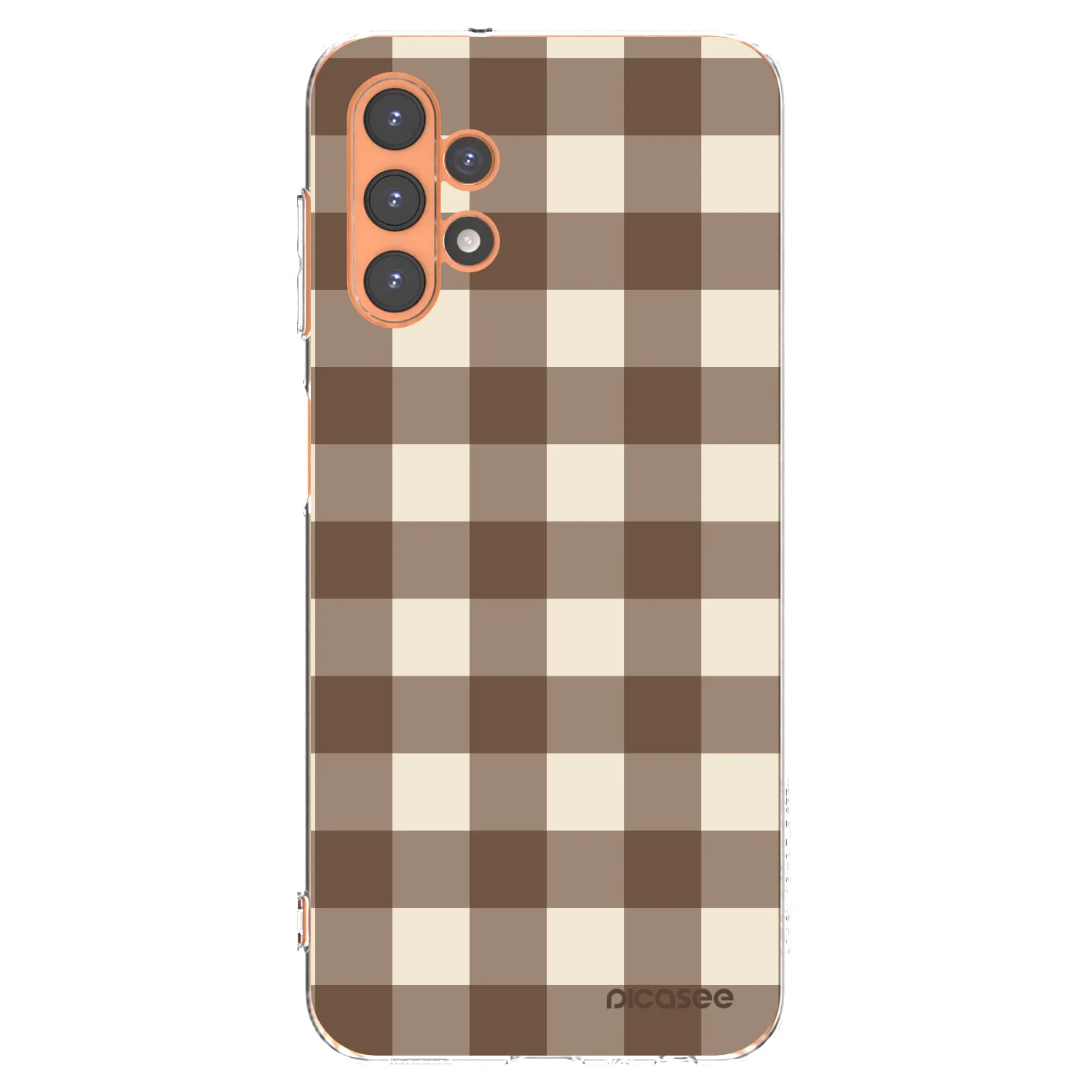 Picasee silikonska prozirna maskica za Samsung Galaxy A13 5G - Brown grid