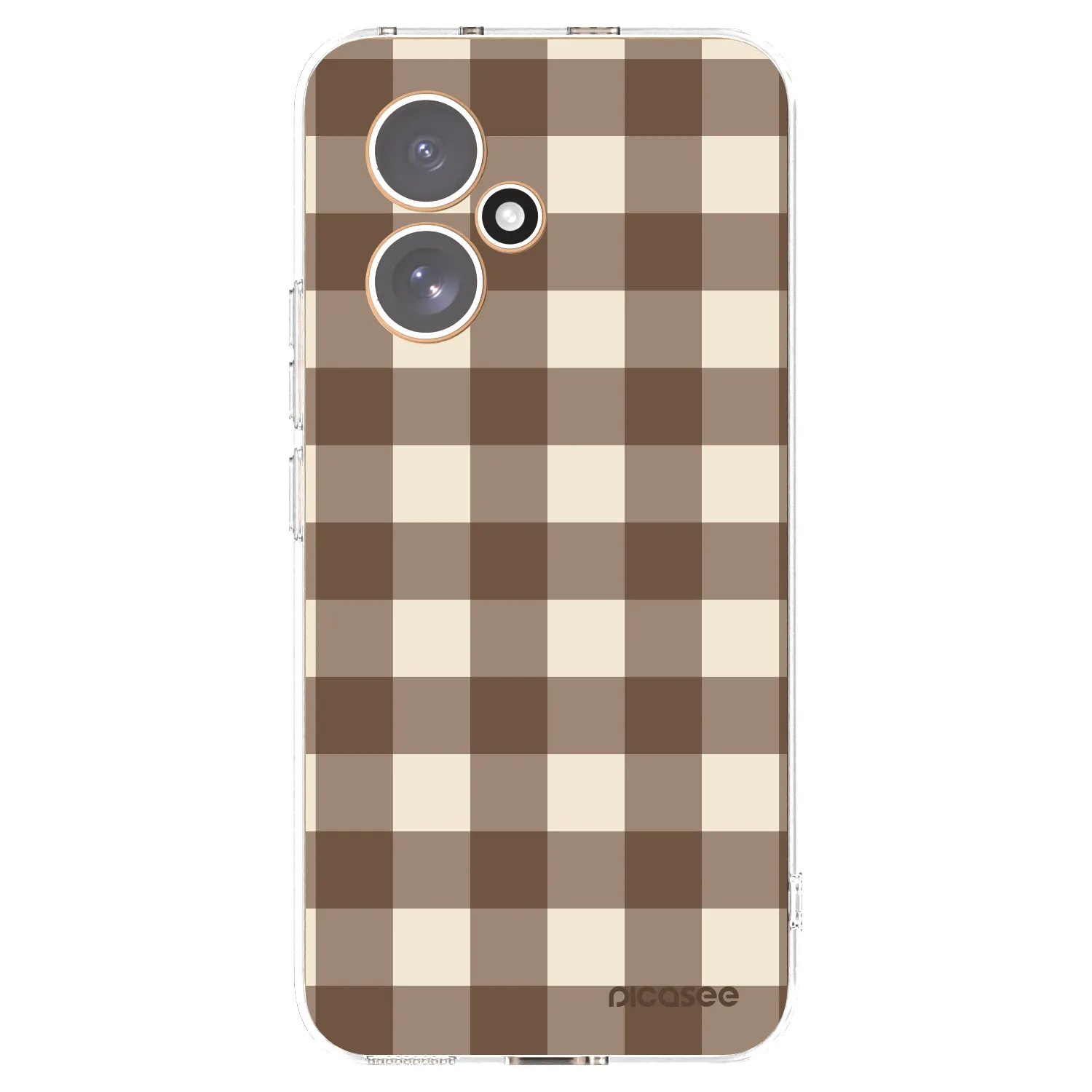 Picasee silikonska prozirna maskica za Honor 400 5G - Brown grid