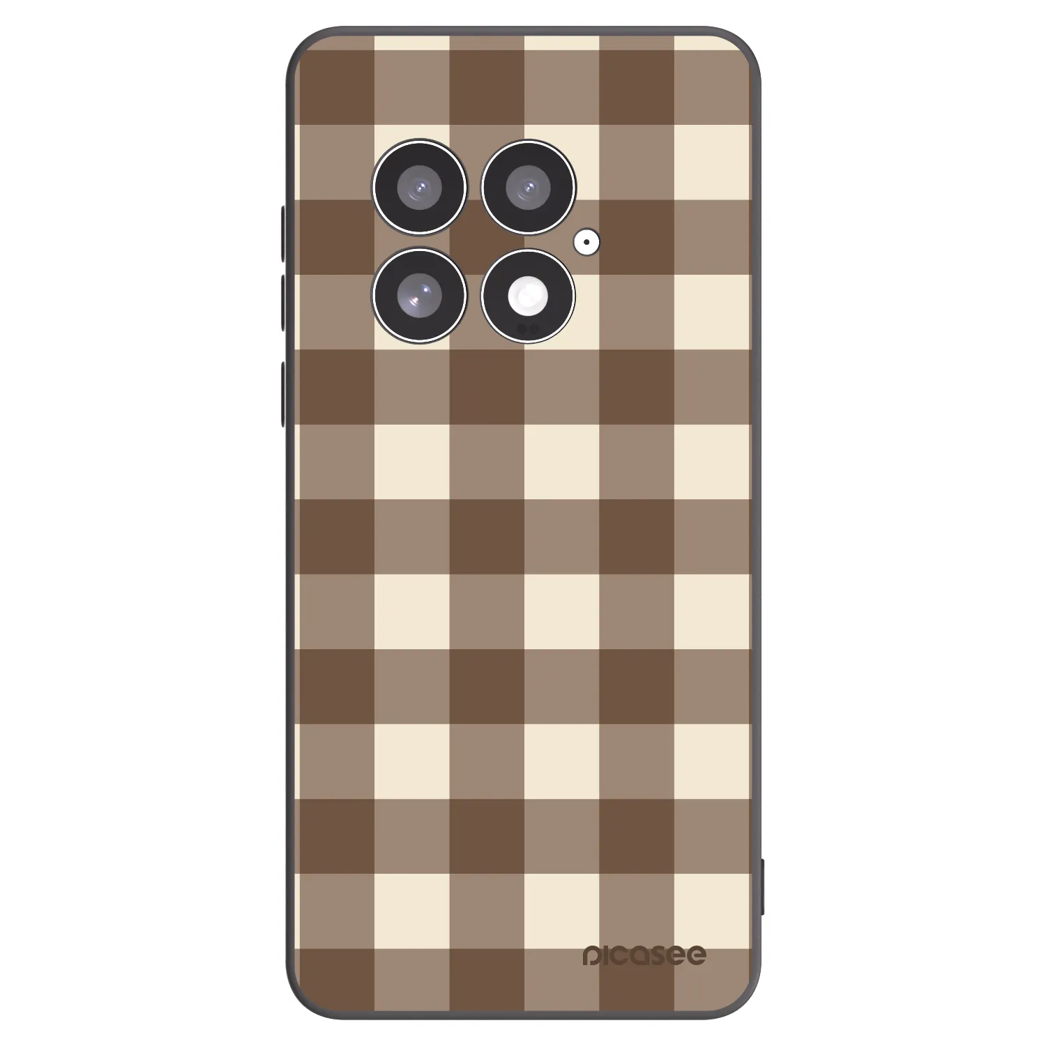 Picasee crna silikonska maskica za OnePlus 13 5G - Brown grid