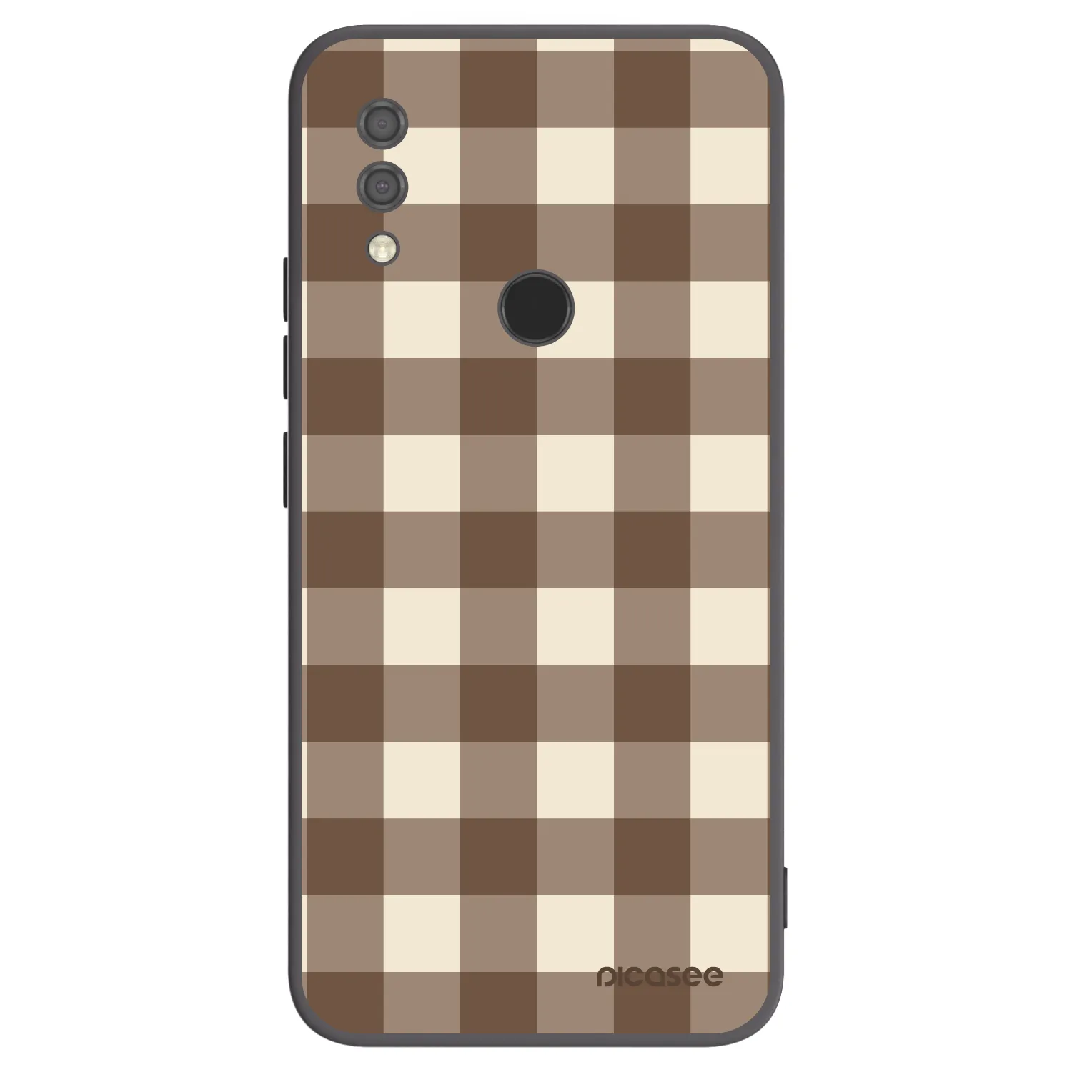 Picasee crna silikonska maskica za Xiaomi Redmi 7 - Brown grid
