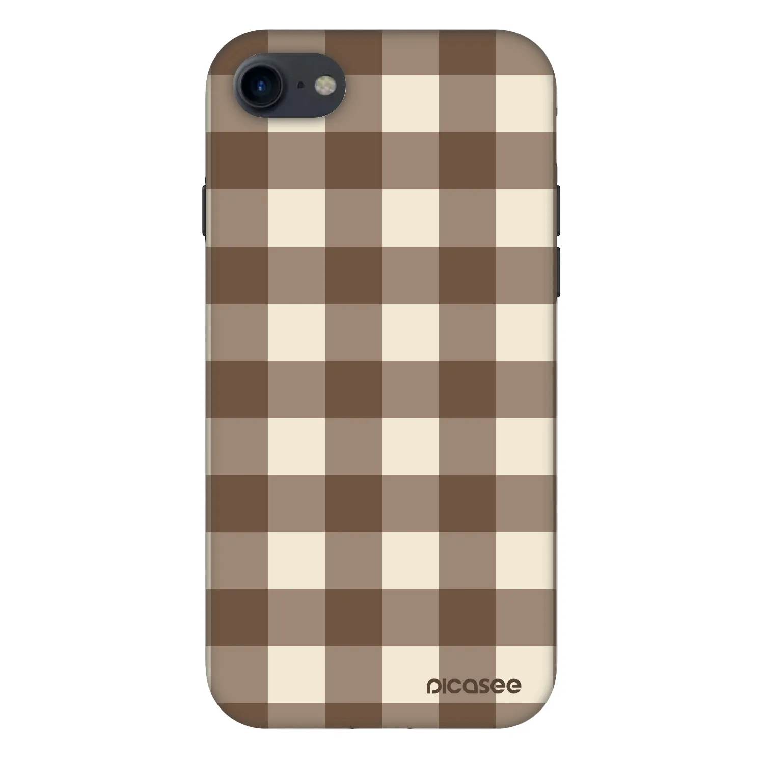 Picasee Fashion Case za Apple iPhone 8 - Brown grid
