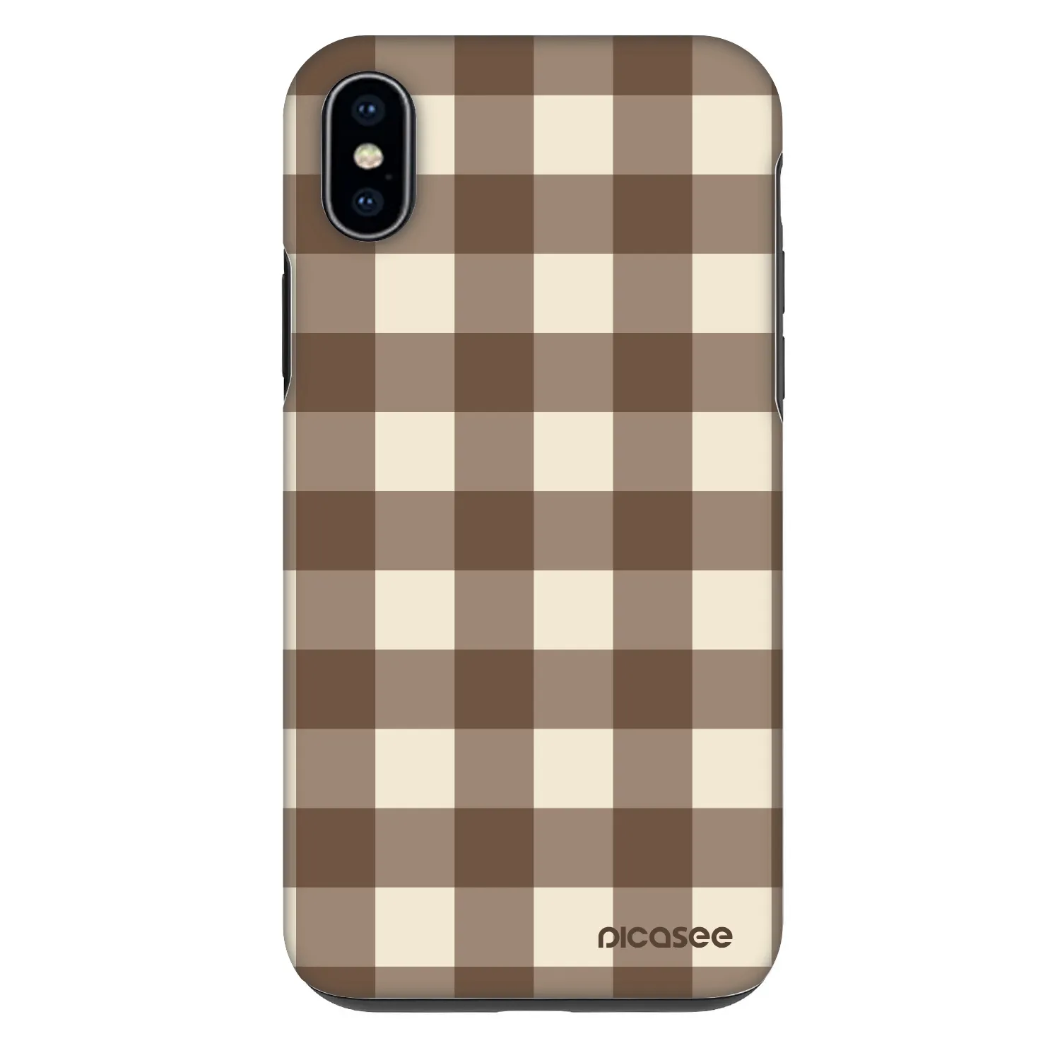 Picasee Fashion Case za Apple iPhone XS Max - Brown grid