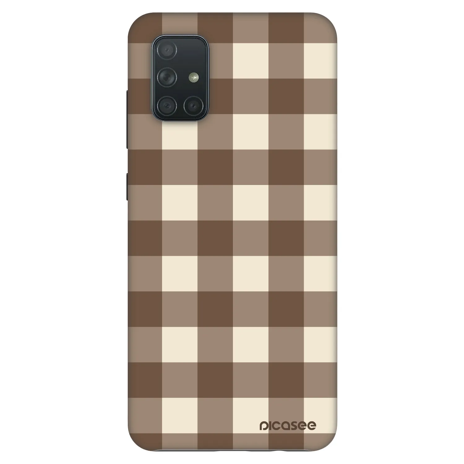 Picasee Fashion Case za Samsung Galaxy A71 A715F - Brown grid