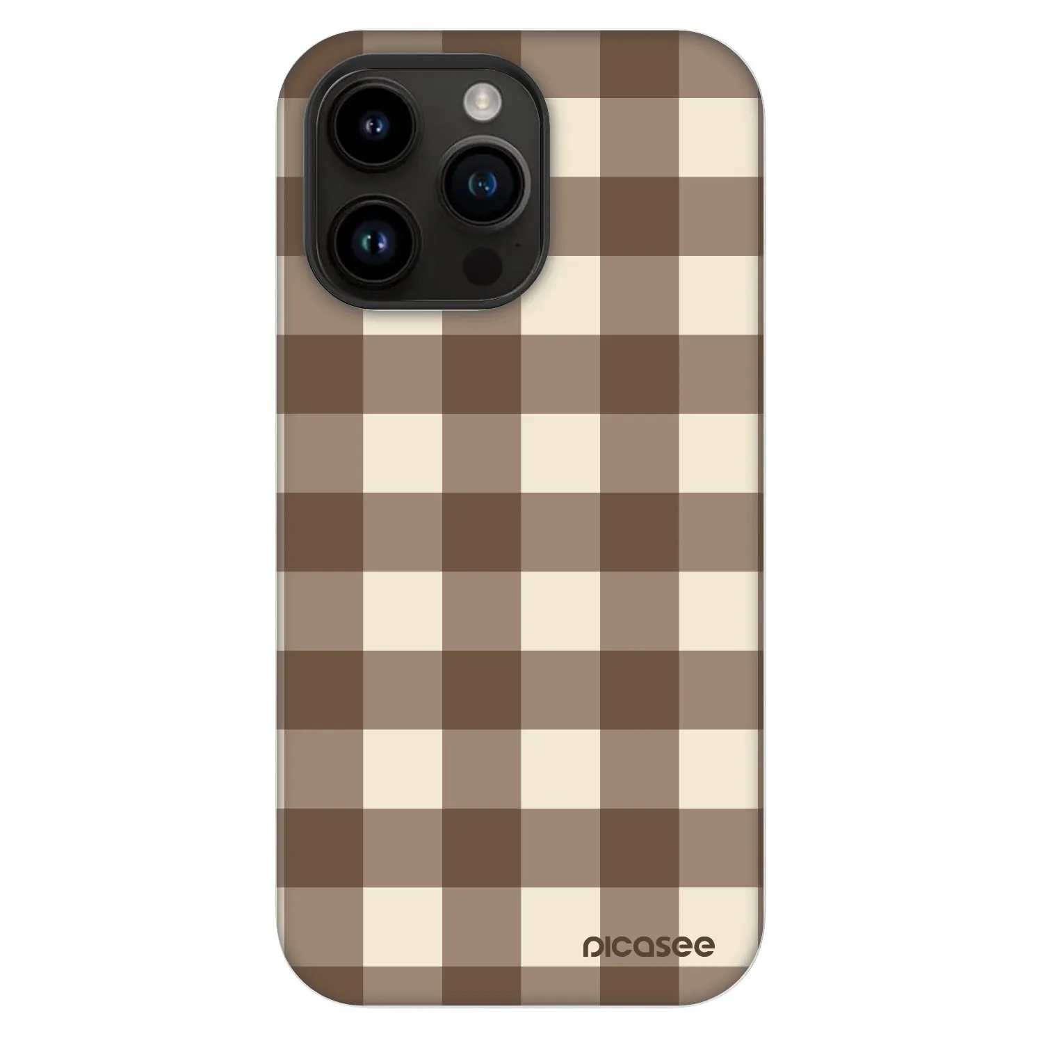 Picasee Fashion Case MagSafe za Apple iPhone 14 Pro Max - Brown grid