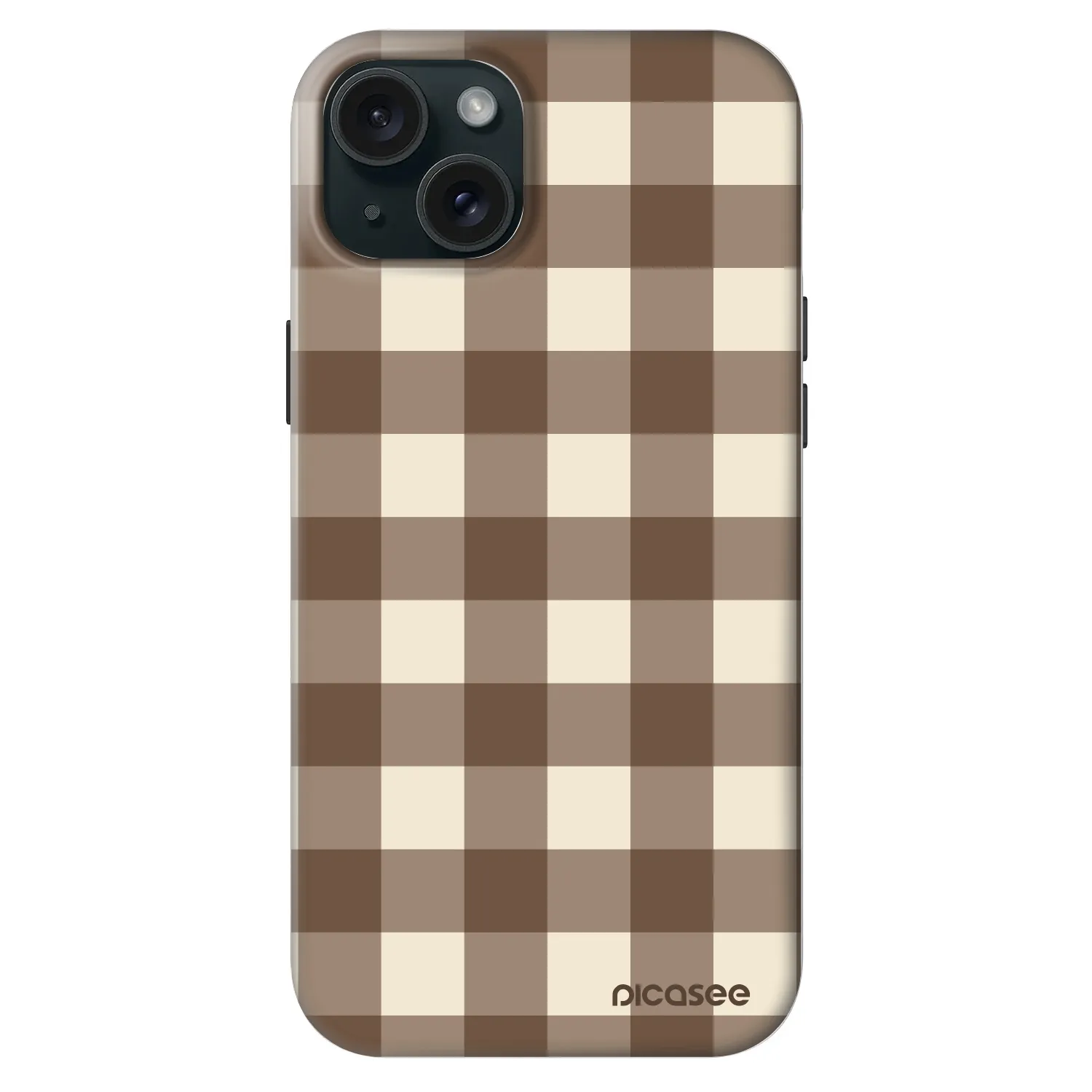 Picasee Fashion Case MagSafe za Apple iPhone 15 Plus - Brown grid