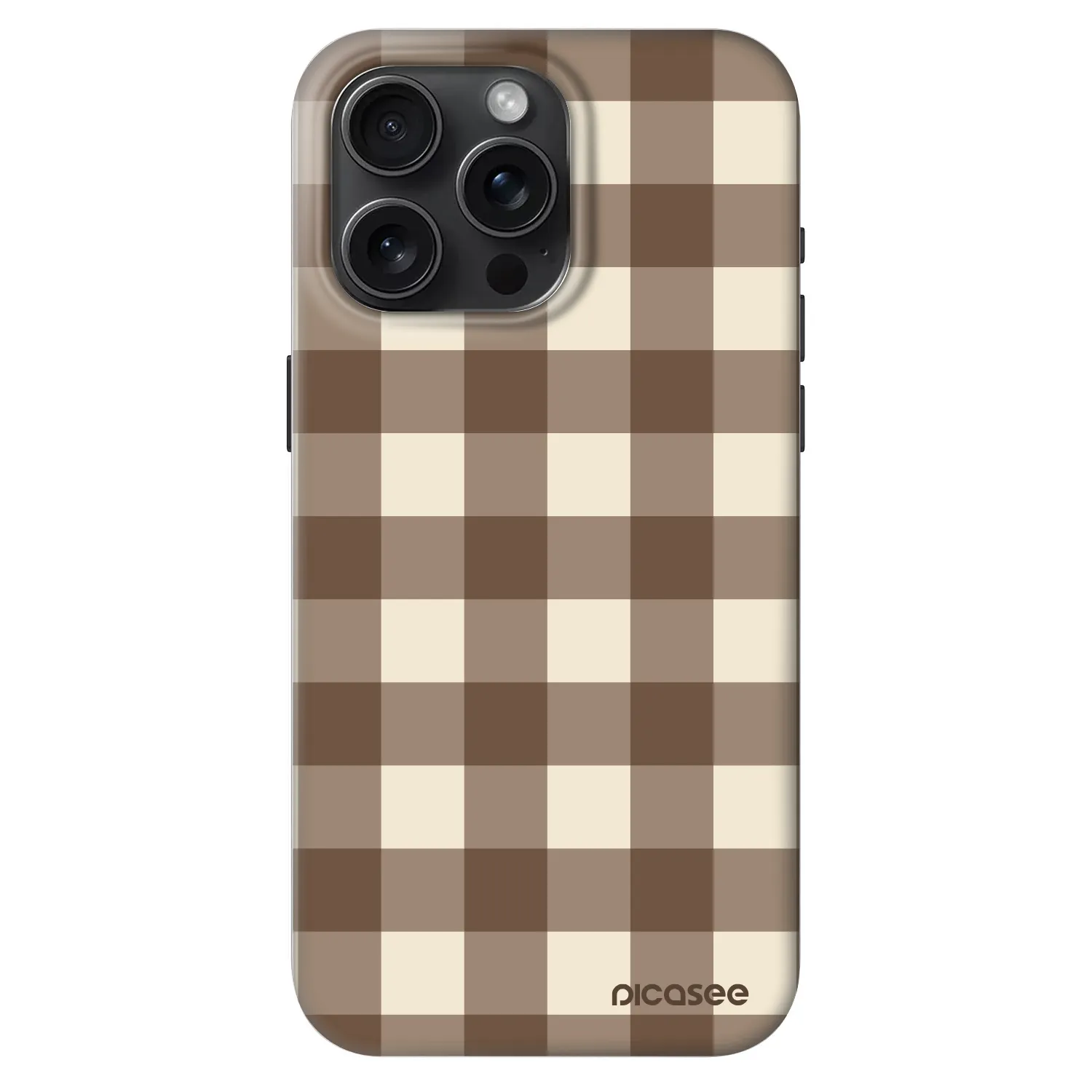 Picasee Fashion Case MagSafe za Apple iPhone 15 Pro Max - Brown grid