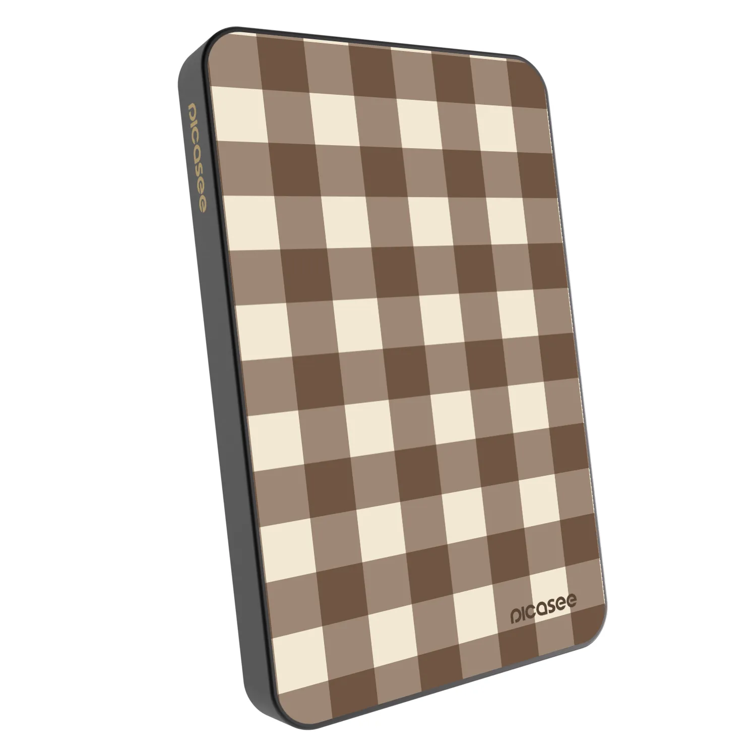 Picasee Prijenosni punjač s MagSafe 5 000 mAh Sivo - Brown grid
