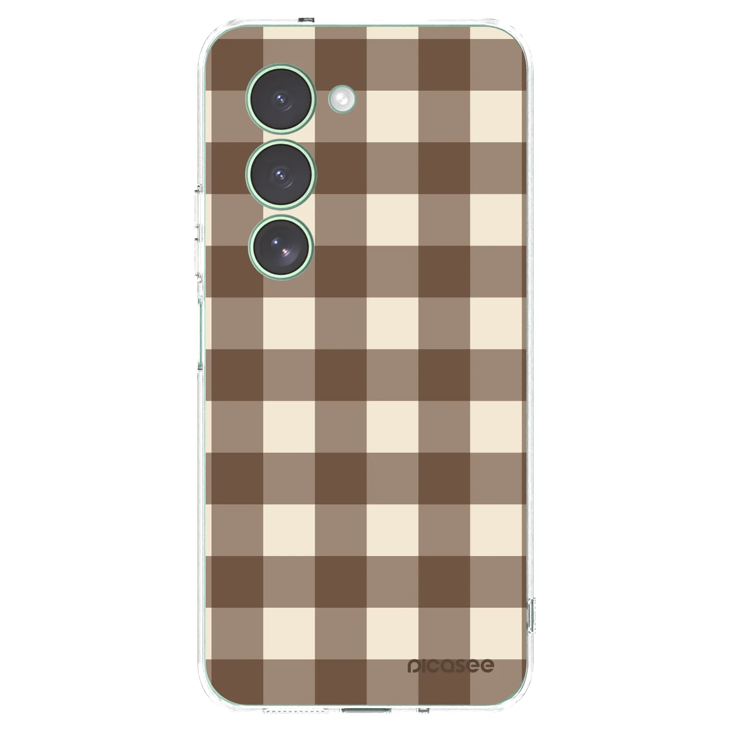 Picasee silikonska prozirna maskica za Xiaomi Redmi 15 5G - Brown grid