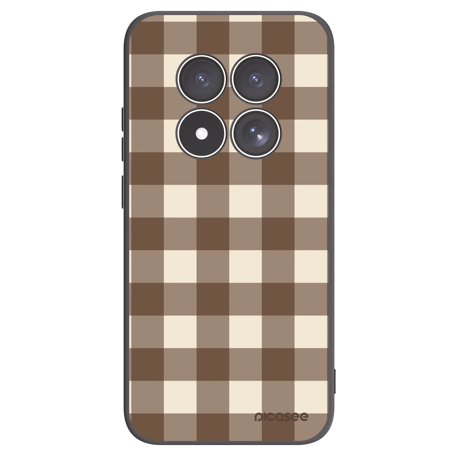 Picasee crna silikonska maskica za Xiaomi Redmi Note 15 Pro 4G - Brown grid