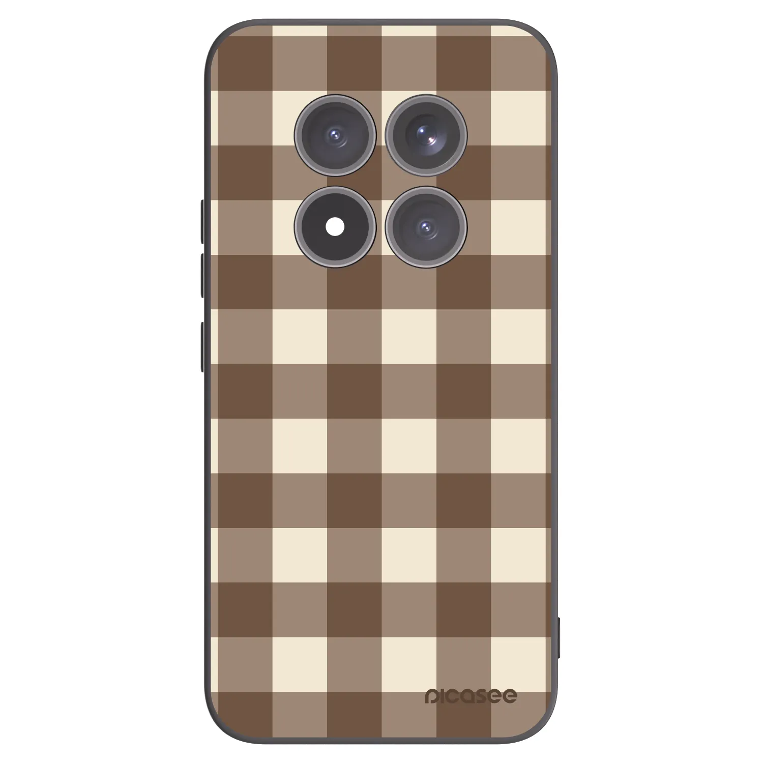 Picasee crna silikonska maskica za Xiaomi Redmi Note 15 Pro+ - Brown grid