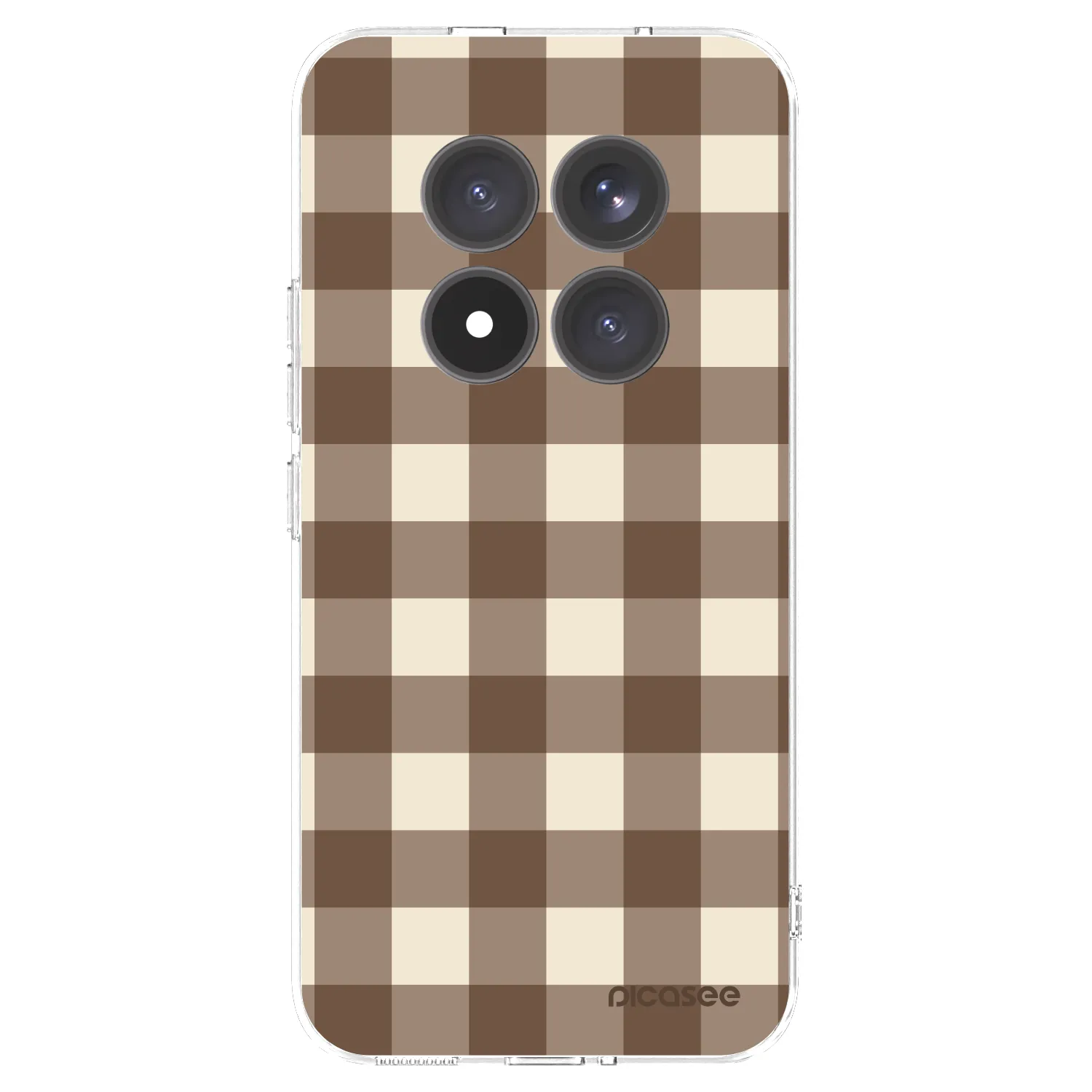 Picasee silikonska prozirna maskica za Xiaomi Redmi Note 15 Pro+ - Brown grid