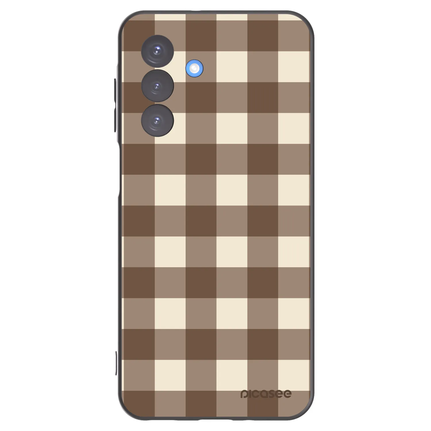 Picasee crna silikonska maskica za Samsung Galaxy A17 5G - Brown grid