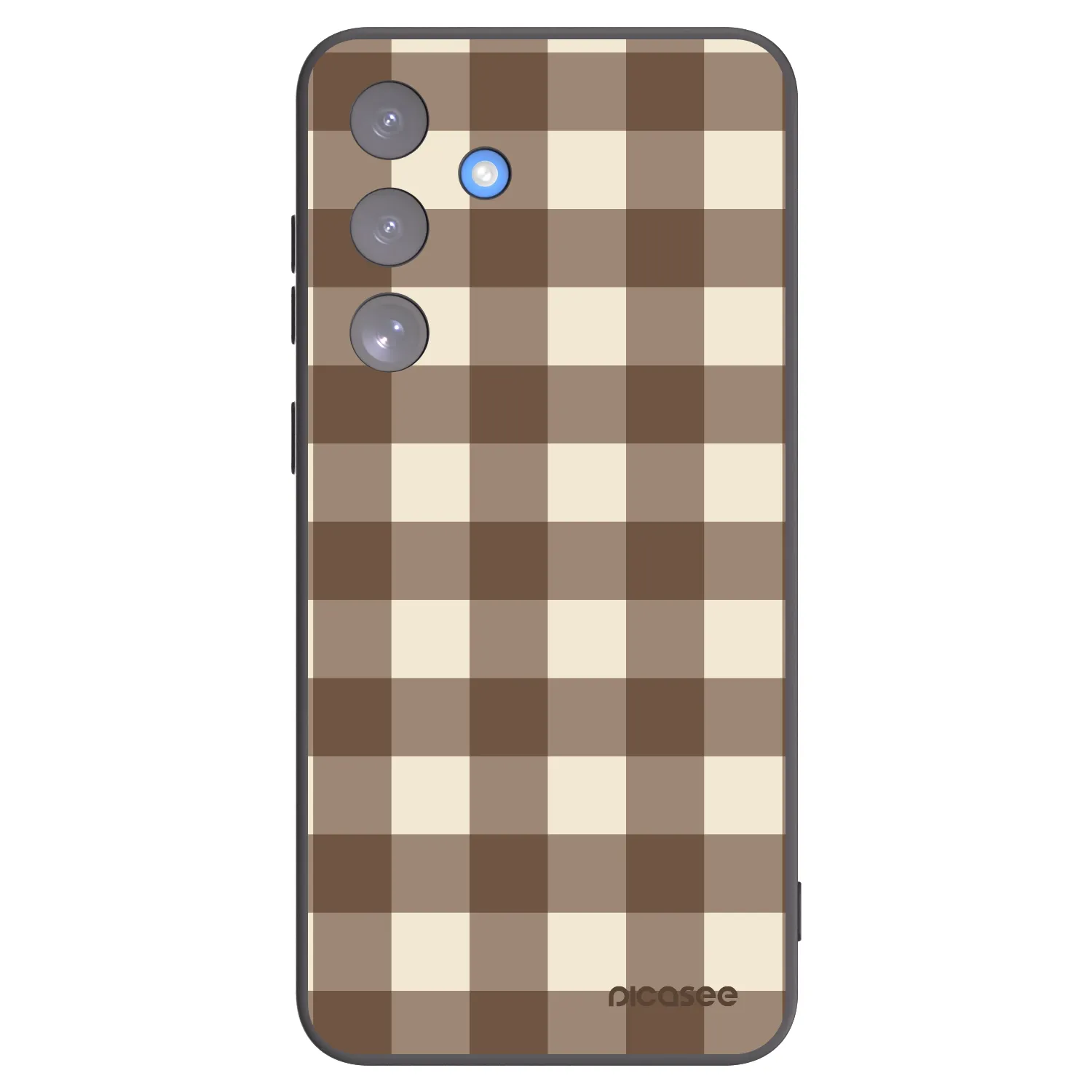 Picasee crna silikonska maskica za Samsung Galaxy S25 FE 5G - Brown grid