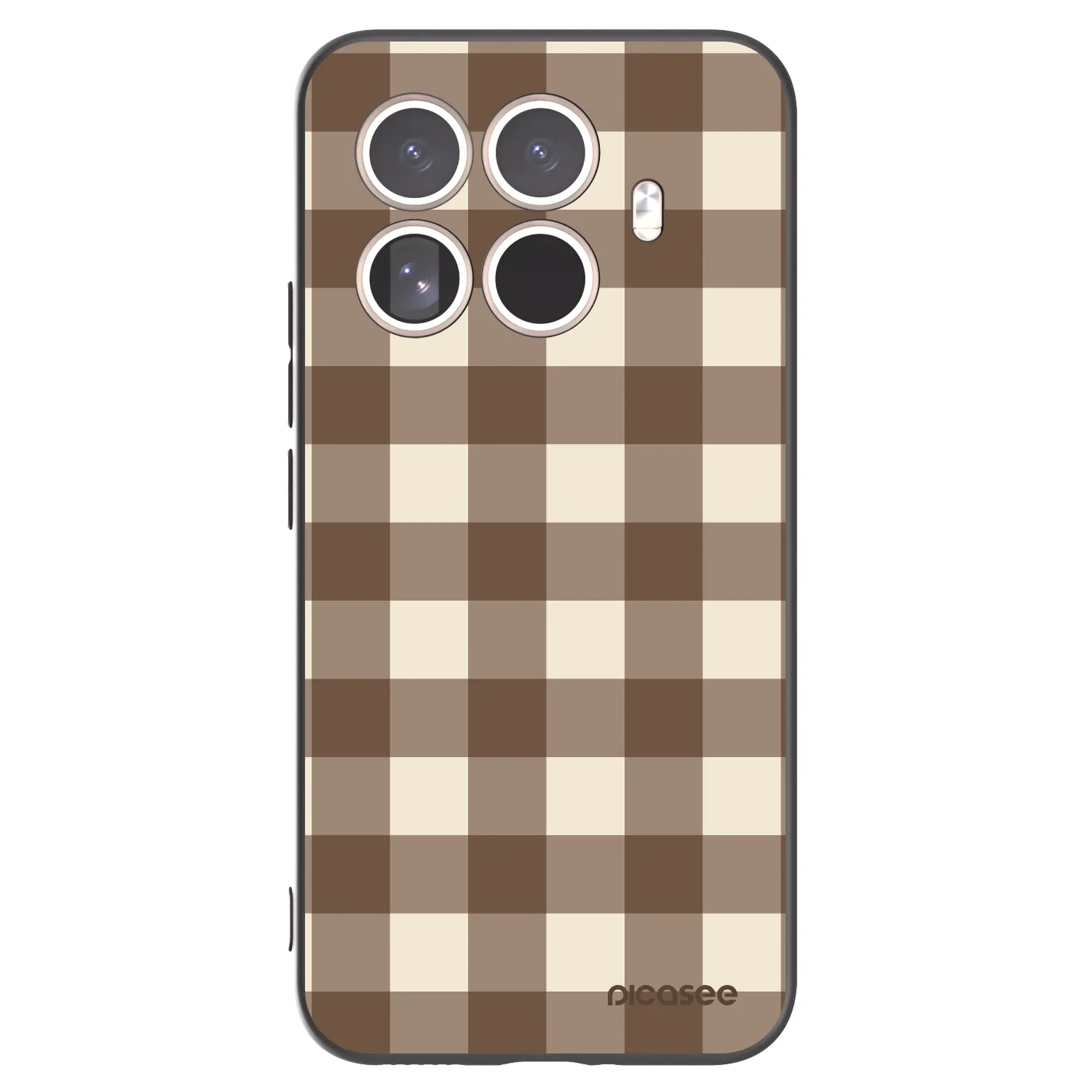 Picasee crna silikonska maskica za Xiaomi 15T Pro - Brown grid
