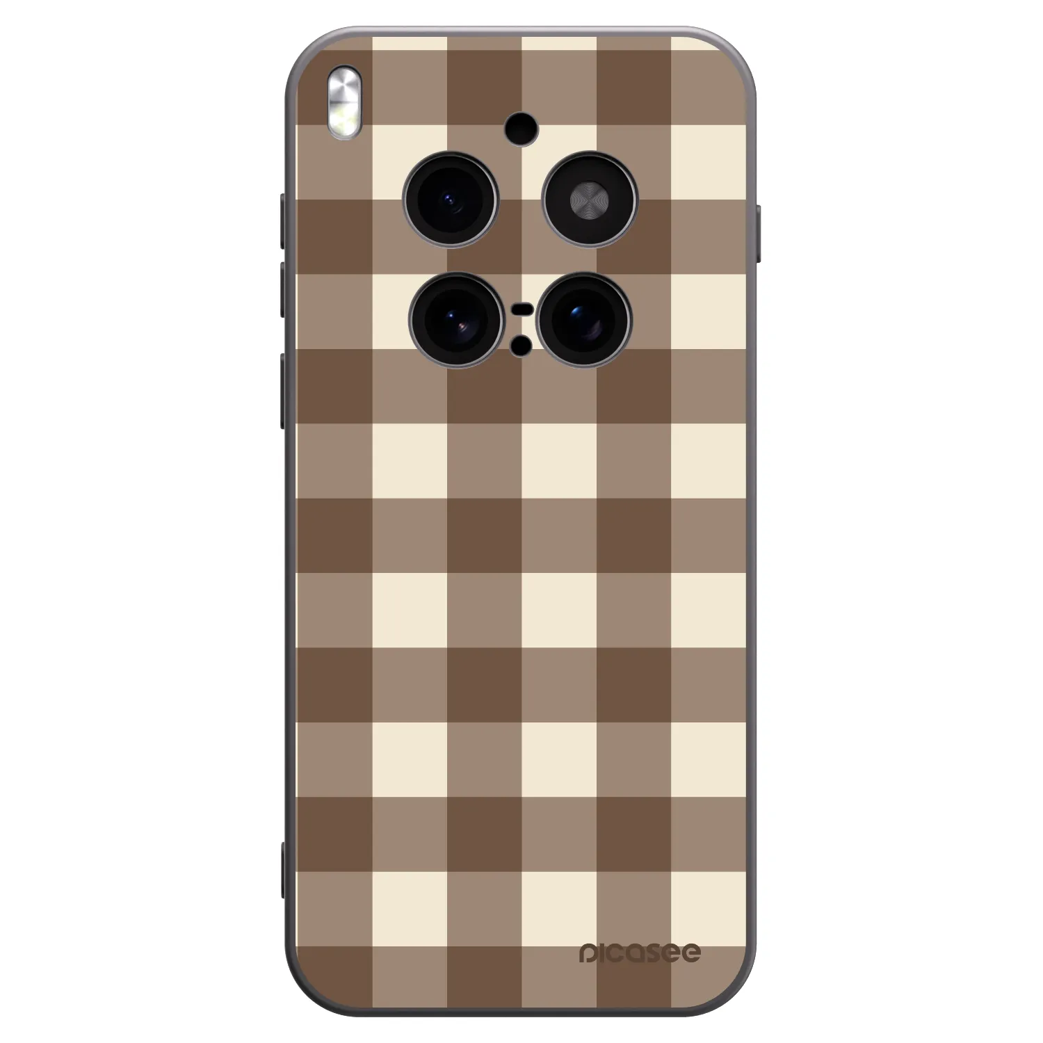 Picasee crna silikonska maskica za Vivo X300 Pro - Brown grid
