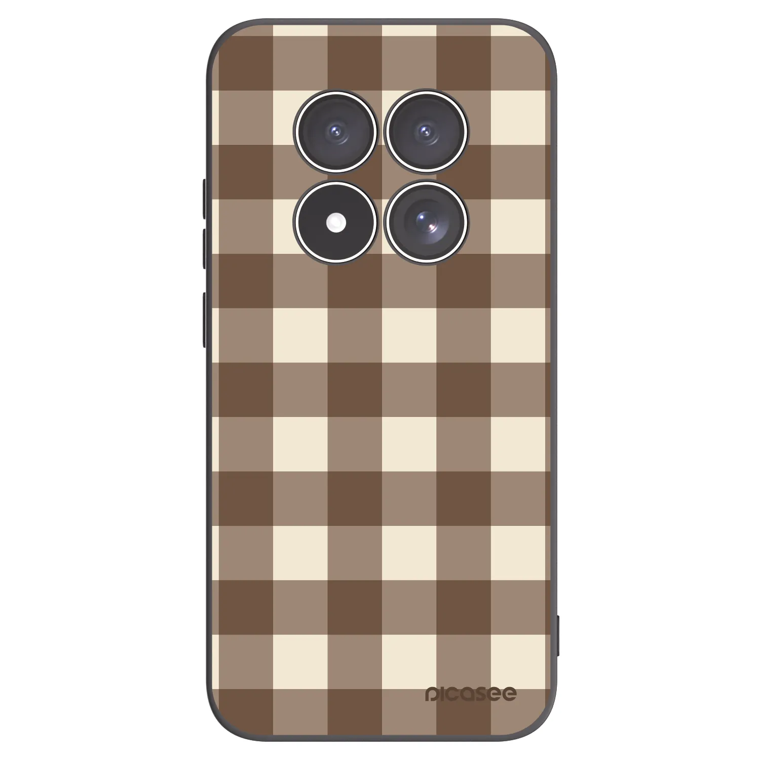 Picasee crna silikonska maskica za Xiaomi Redmi Note 15 Pro 5G - Brown grid