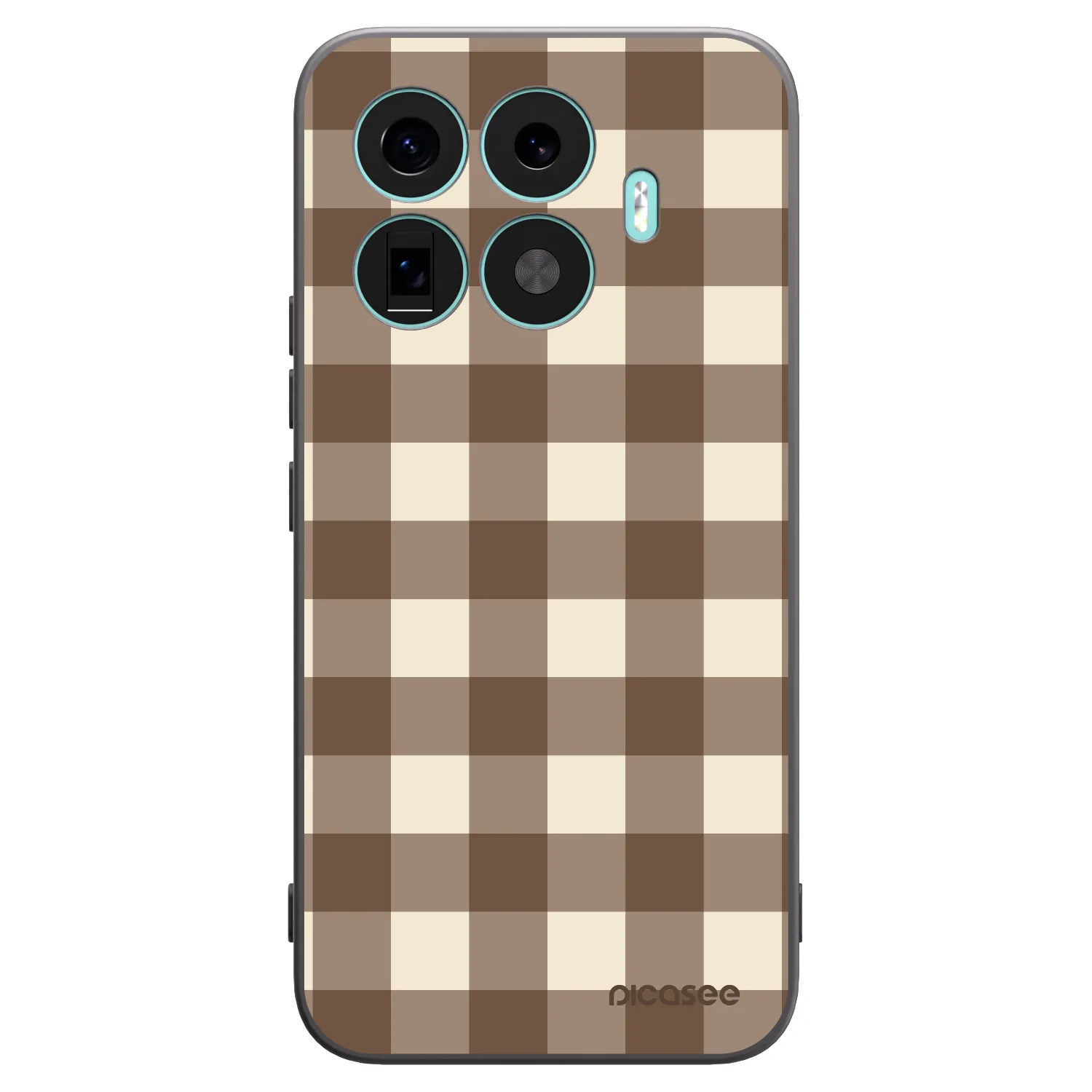 Picasee crna silikonska maskica za Xiaomi 17T Pro - Brown grid