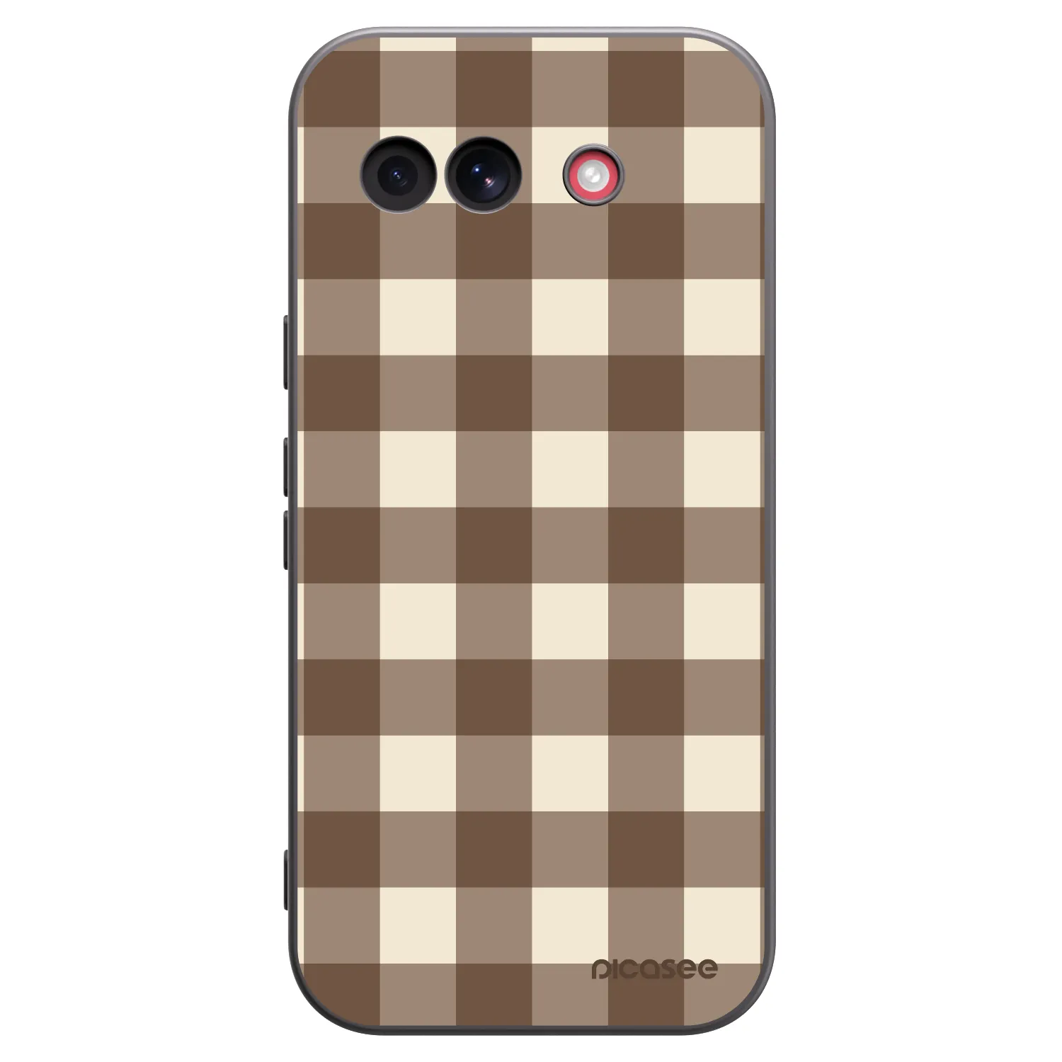 Picasee crna silikonska maskica za Google Pixel 10a - Brown grid