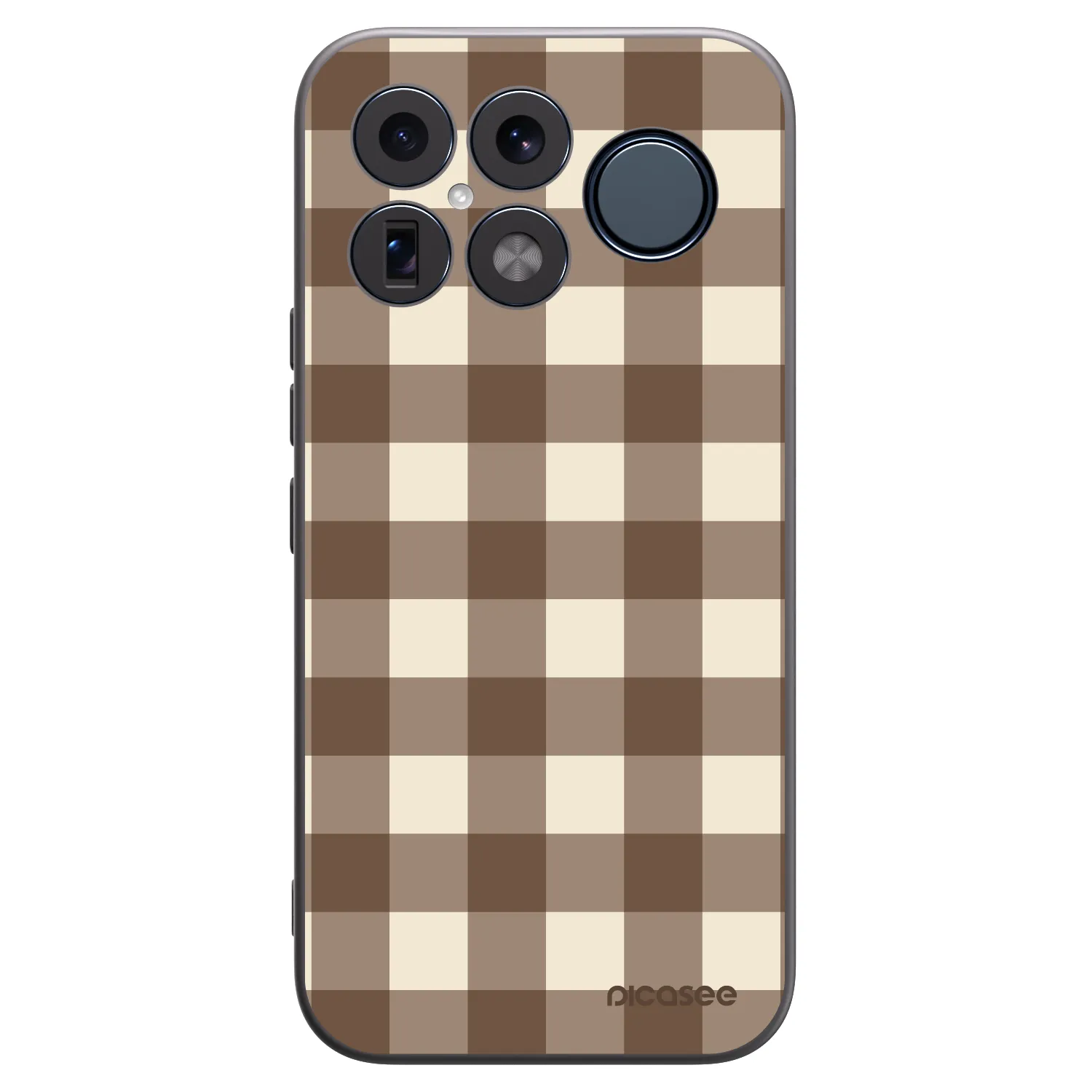 Picasee crna silikonska maskica za Xiaomi Poco F8 Ultra - Brown grid