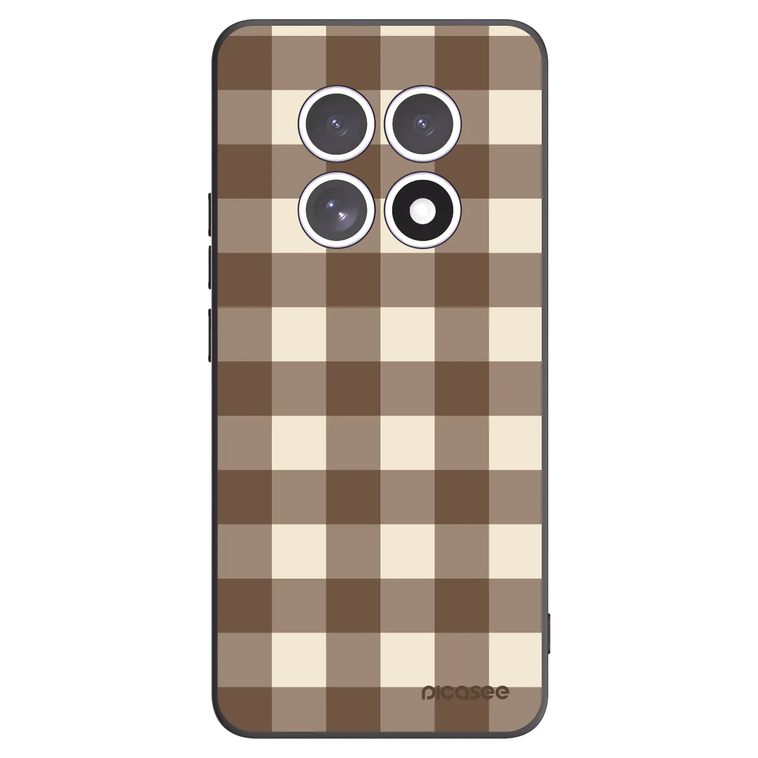 Picasee crna silikonska maskica za Xiaomi Redmi Note 15 5G - Brown grid