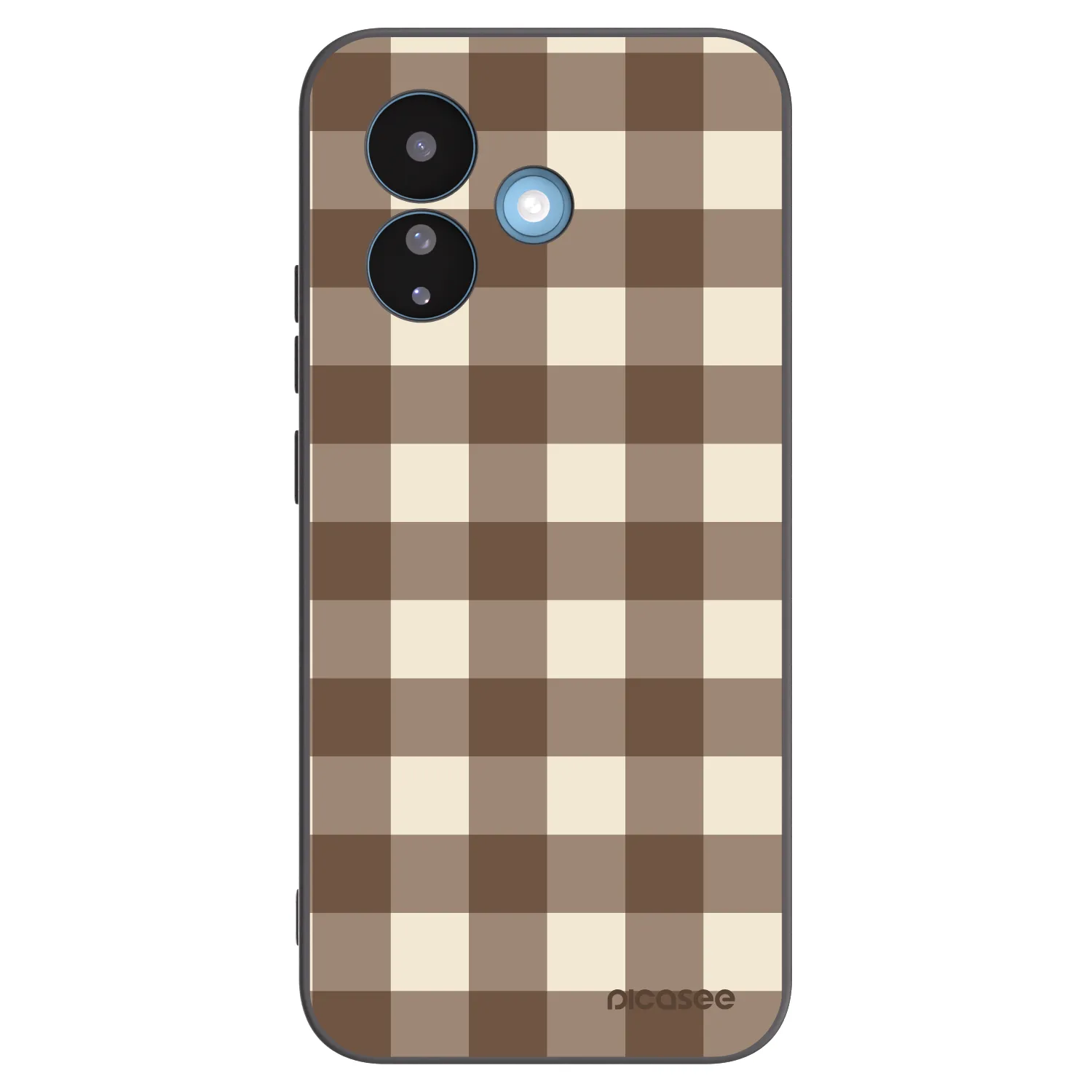 Picasee crna silikonska maskica za Xiaomi Redmi Note 17 Pro 5G - Brown grid