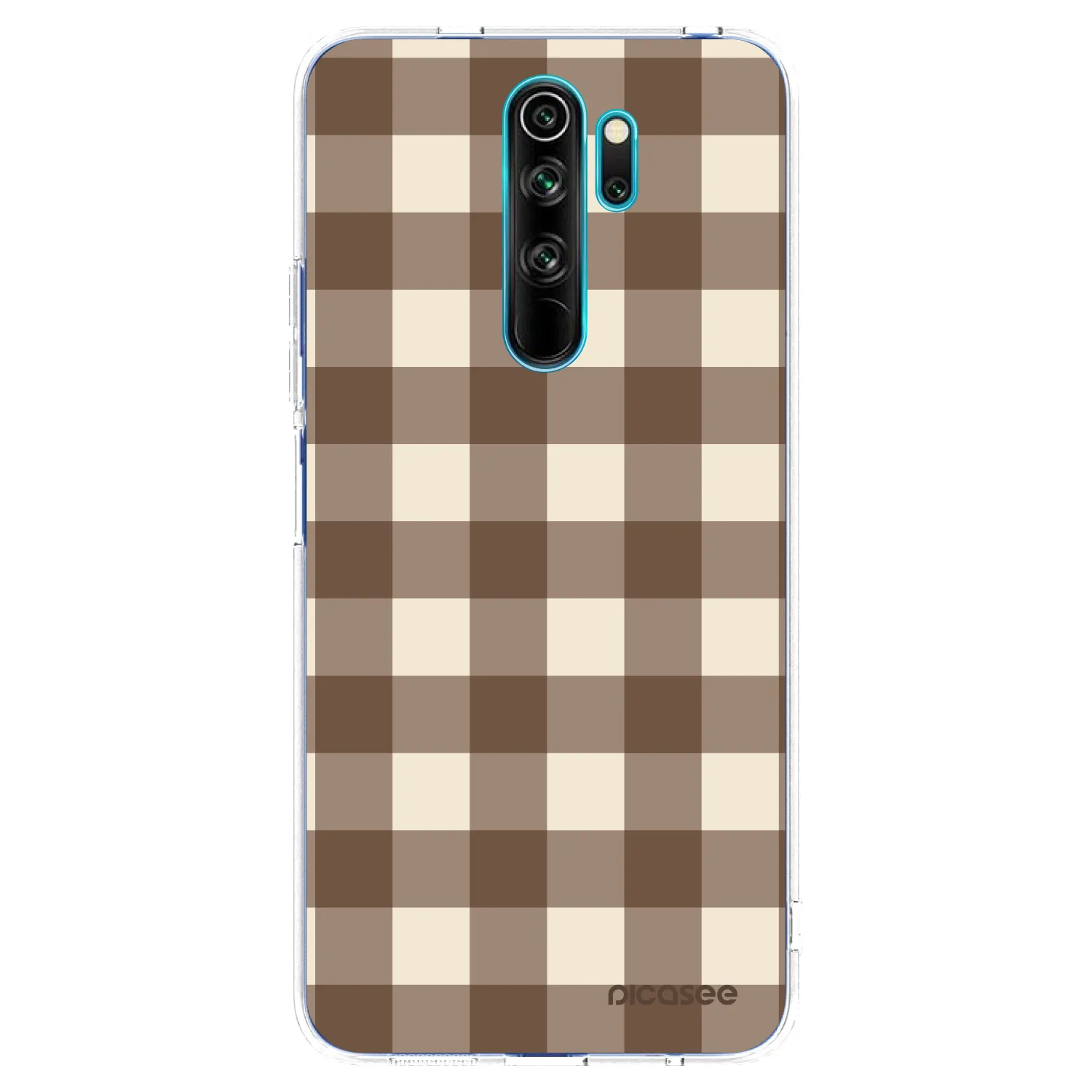 Picasee silikonska prozirna maskica za Xiaomi Redmi Note 8 Pro - Brown grid