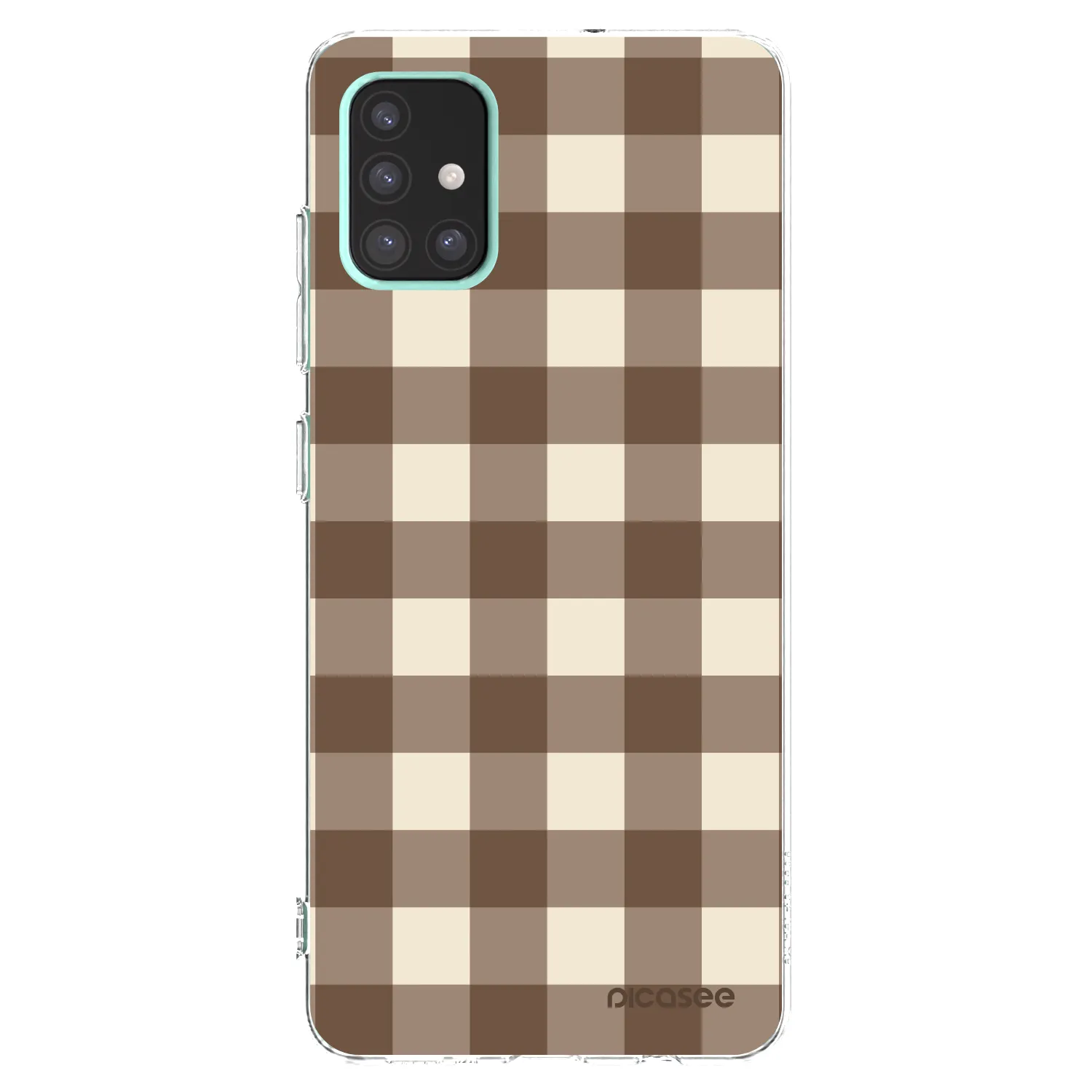 Picasee silikonska prozirna maskica za Samsung Galaxy A51 A515F - Brown grid
