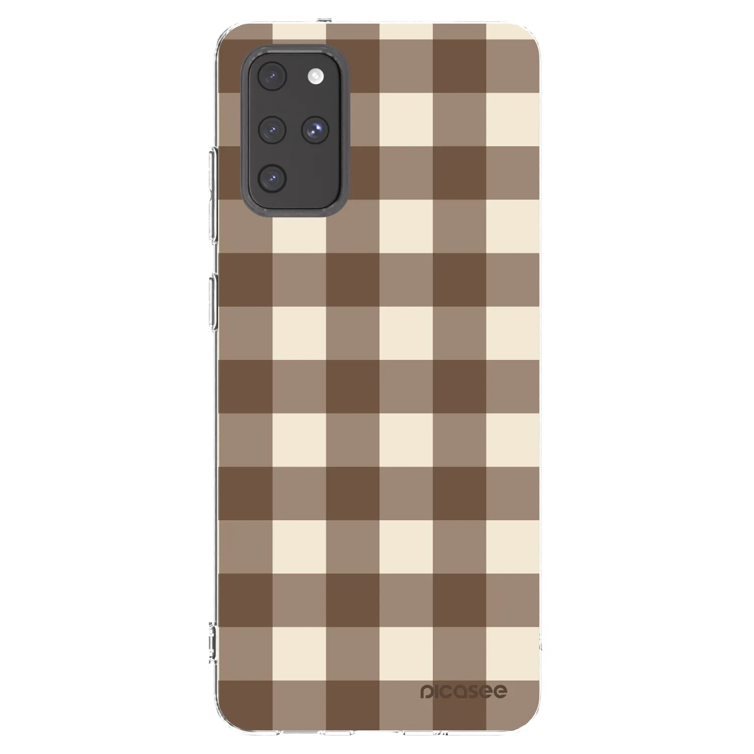 Picasee silikonska prozirna maskica za Samsung Galaxy S20+ G985F - Brown grid
