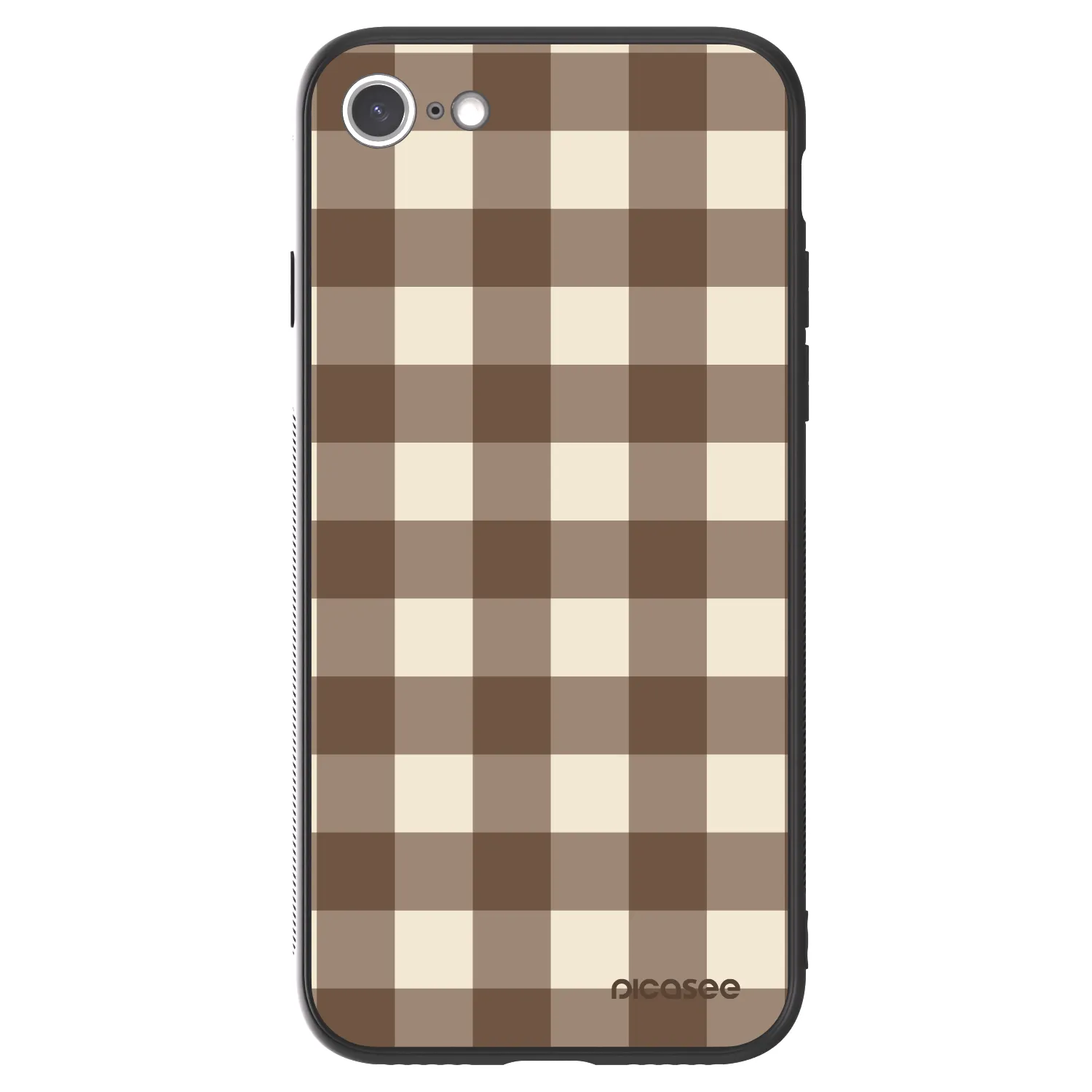 Picasee ULTIMATE CASE za Apple iPhone 7 - Brown grid