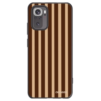 Picasee crna silikonska maskica za Xiaomi Redmi Note 10 - Brown lines