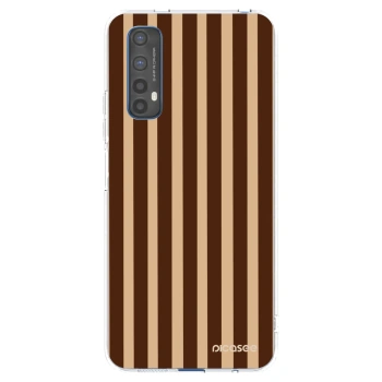Picasee silikonska prozirna maskica za Realme 7 - Brown lines
