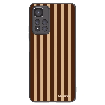 Picasee crna silikonska maskica za Xiaomi Redmi Note 11 Pro+ 5G - Brown lines
