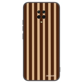 Picasee crna silikonska maskica za Xiaomi Redmi Note 9S - Brown lines