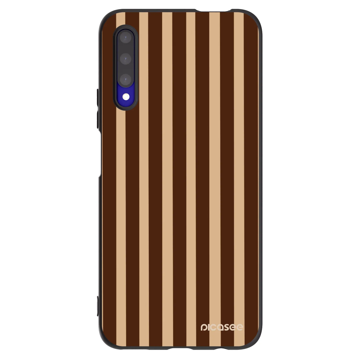 Picasee crna silikonska maskica za Honor 9X Pro - Brown lines