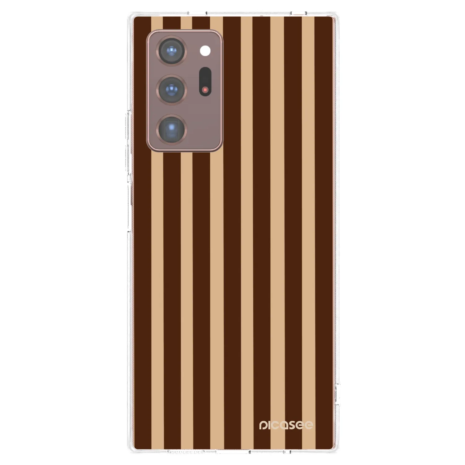 Picasee silikonska prozirna maskica za Samsung Galaxy Note 20 Ultra - Brown lines