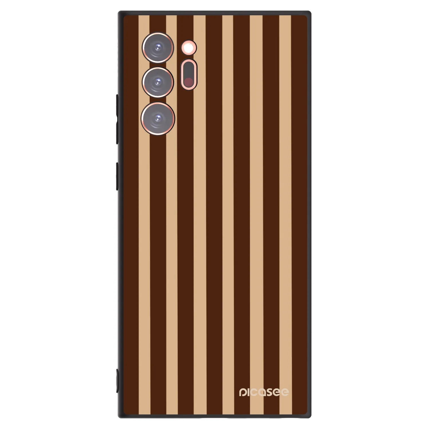 Picasee crna silikonska maskica za Samsung Galaxy Note 20 Ultra - Brown lines