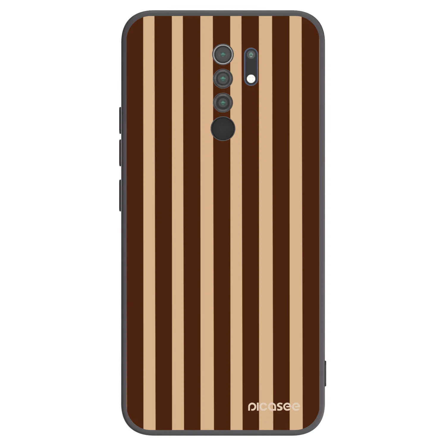Picasee crna silikonska maskica za Xiaomi Redmi 9 - Brown lines