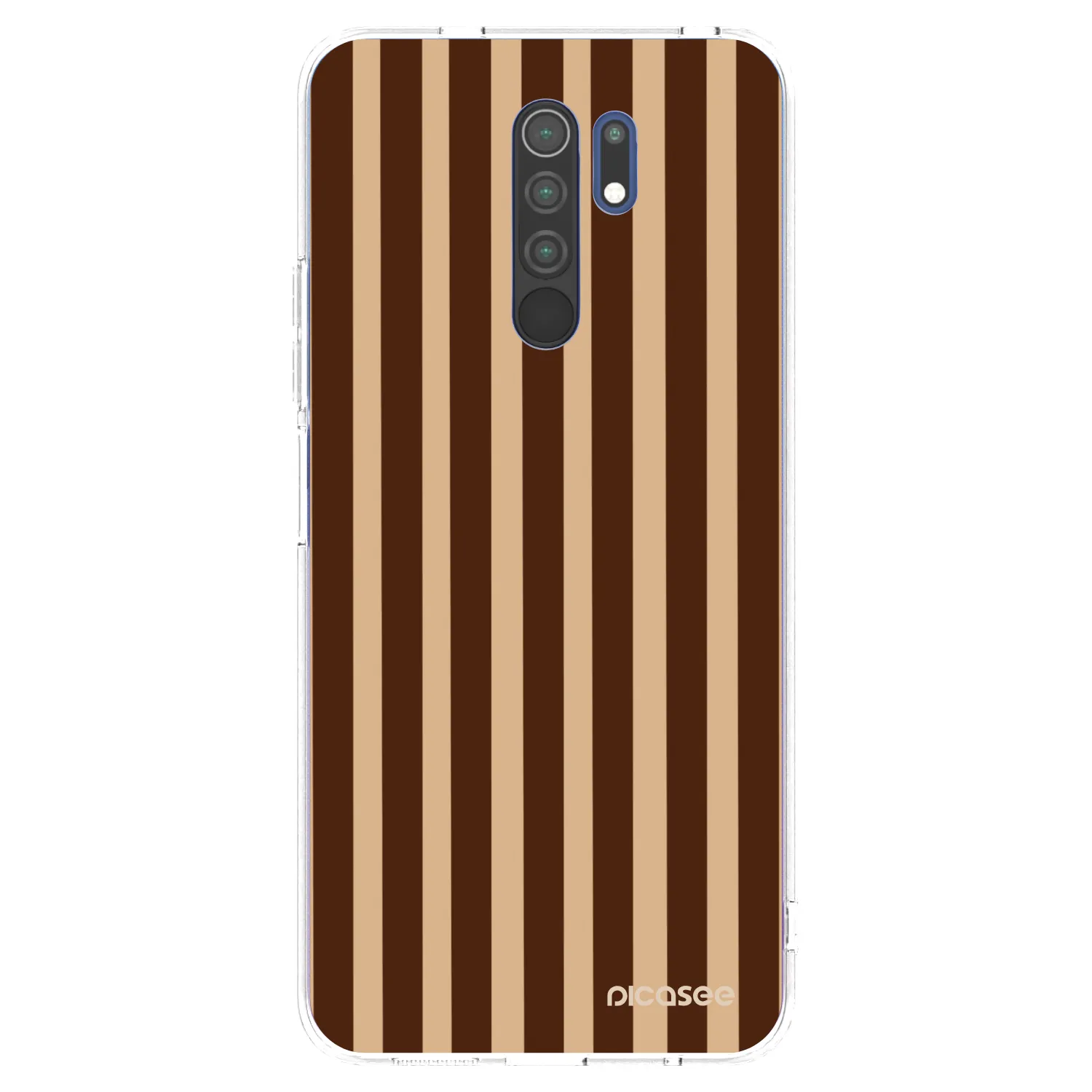 Picasee silikonska prozirna maskica za Xiaomi Redmi 9 - Brown lines
