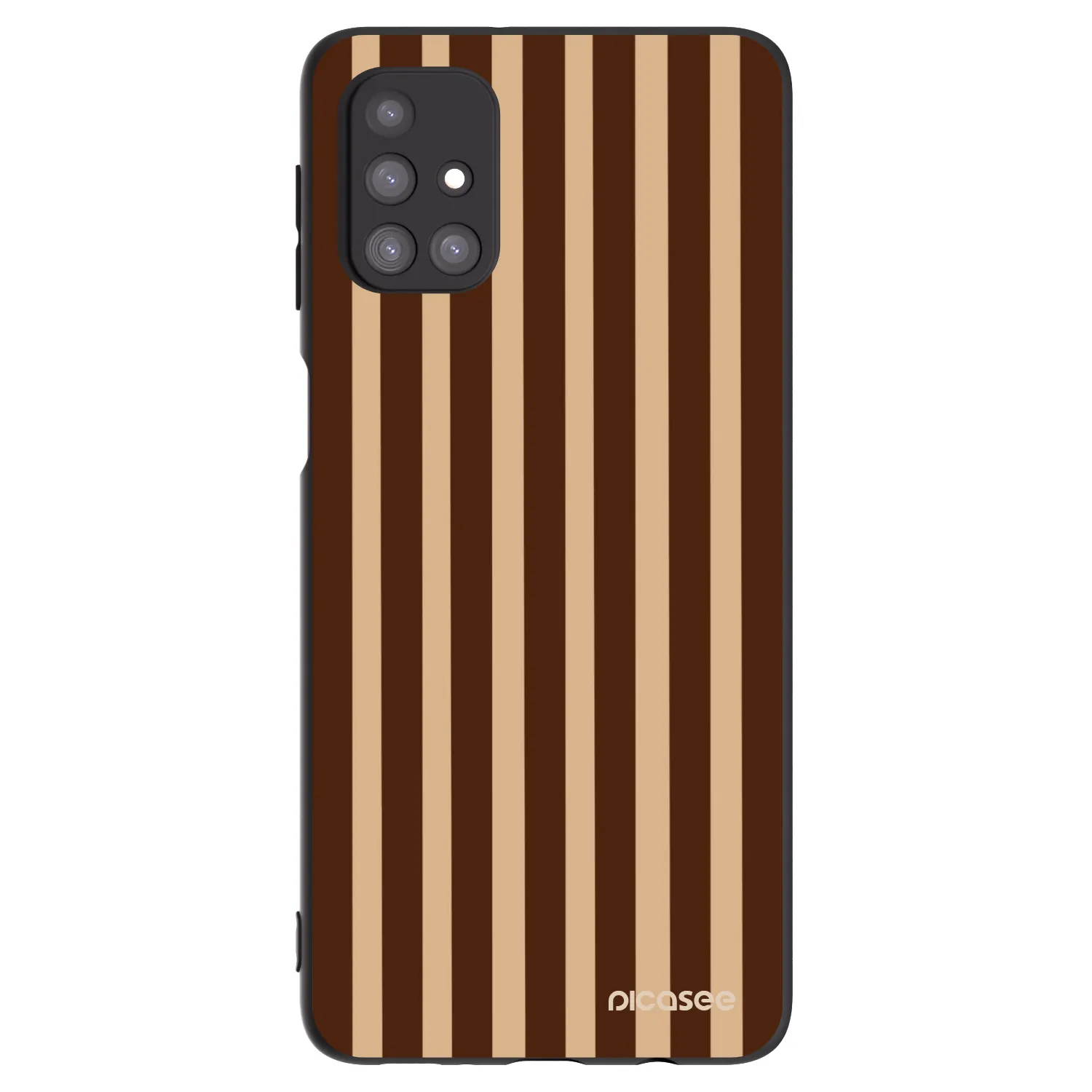 Picasee crna silikonska maskica za Samsung Galaxy M31s - Brown lines