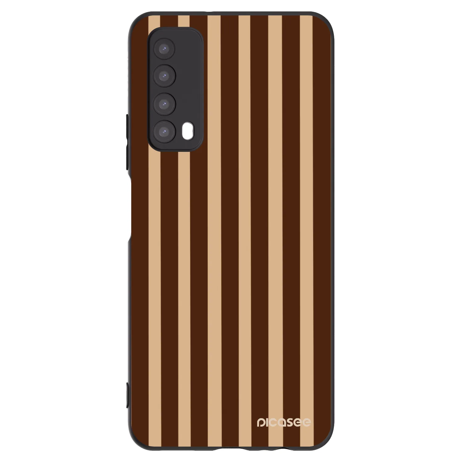 Picasee crna silikonska maskica za Huawei P Smart 2021 - Brown lines