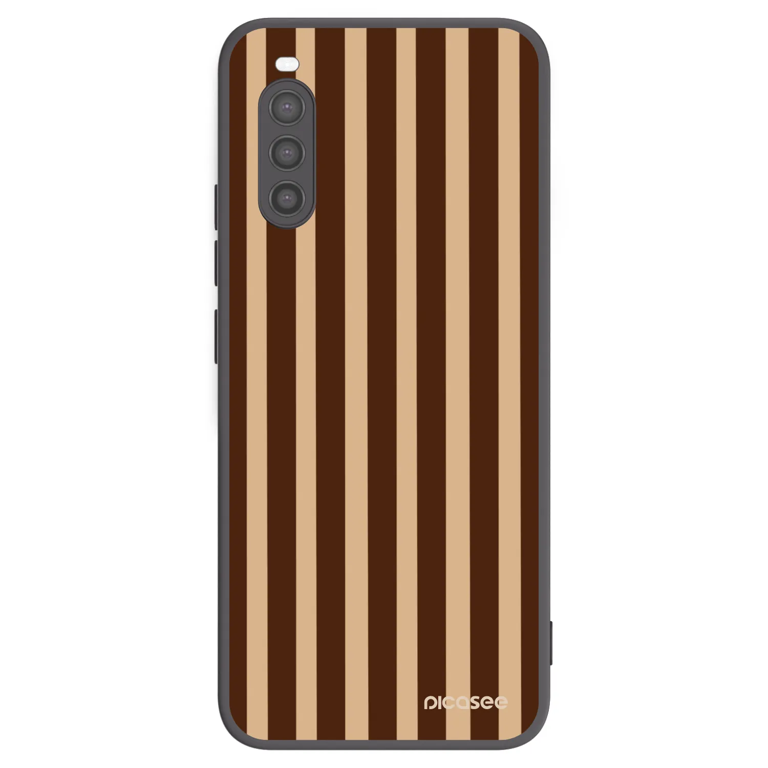 Picasee crna silikonska maskica za Sony Xperia 10 II - Brown lines