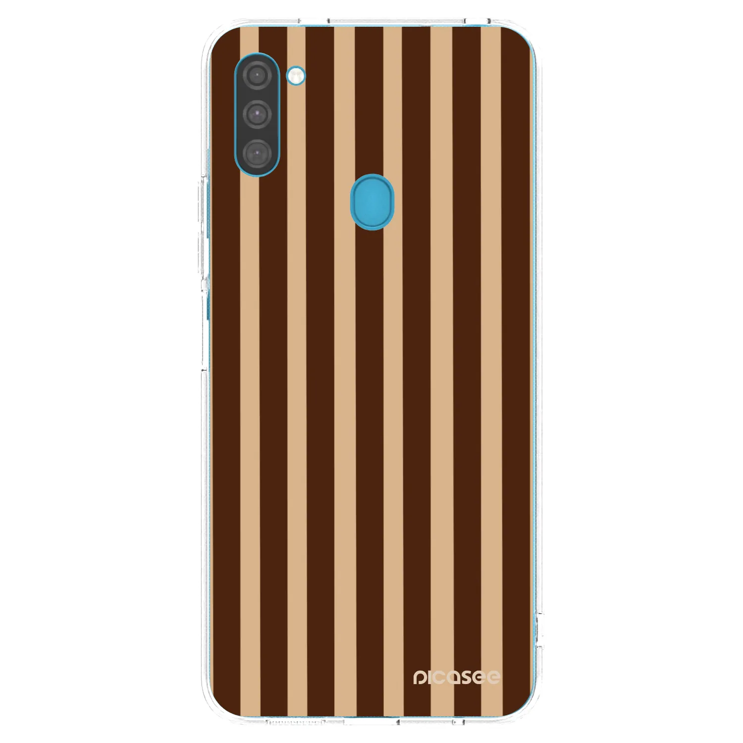 Picasee silikonska prozirna maskica za Samsung Galaxy M11 - Brown lines