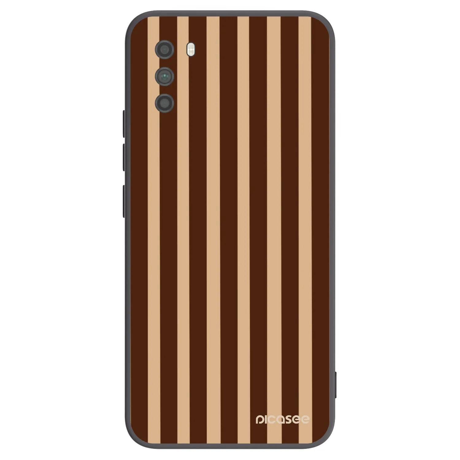 Picasee crna silikonska maskica za Xiaomi Poco M3 - Brown lines