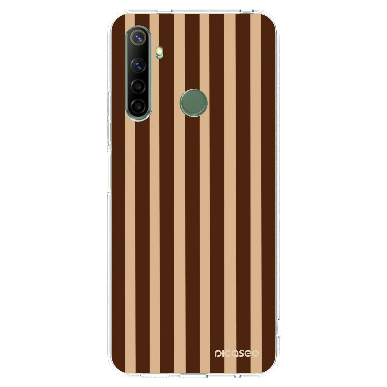 Picasee silikonska prozirna maskica za Realme 6i - Brown lines