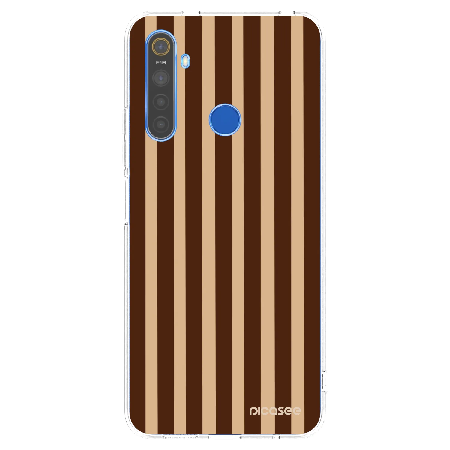 Picasee silikonska prozirna maskica za Realme 5 - Brown lines