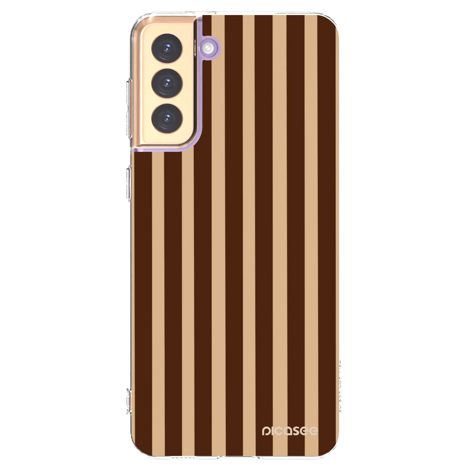 Picasee silikonska prozirna maskica za Samsung Galaxy S21+ 5G G996F - Brown lines
